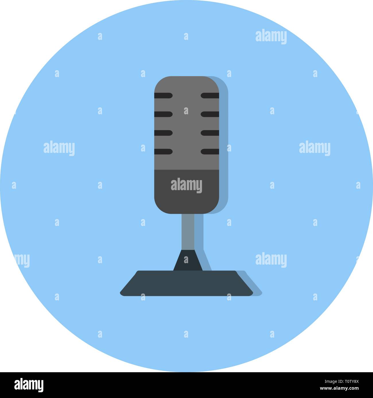Illustration Mic Icon Stock Photo - Alamy