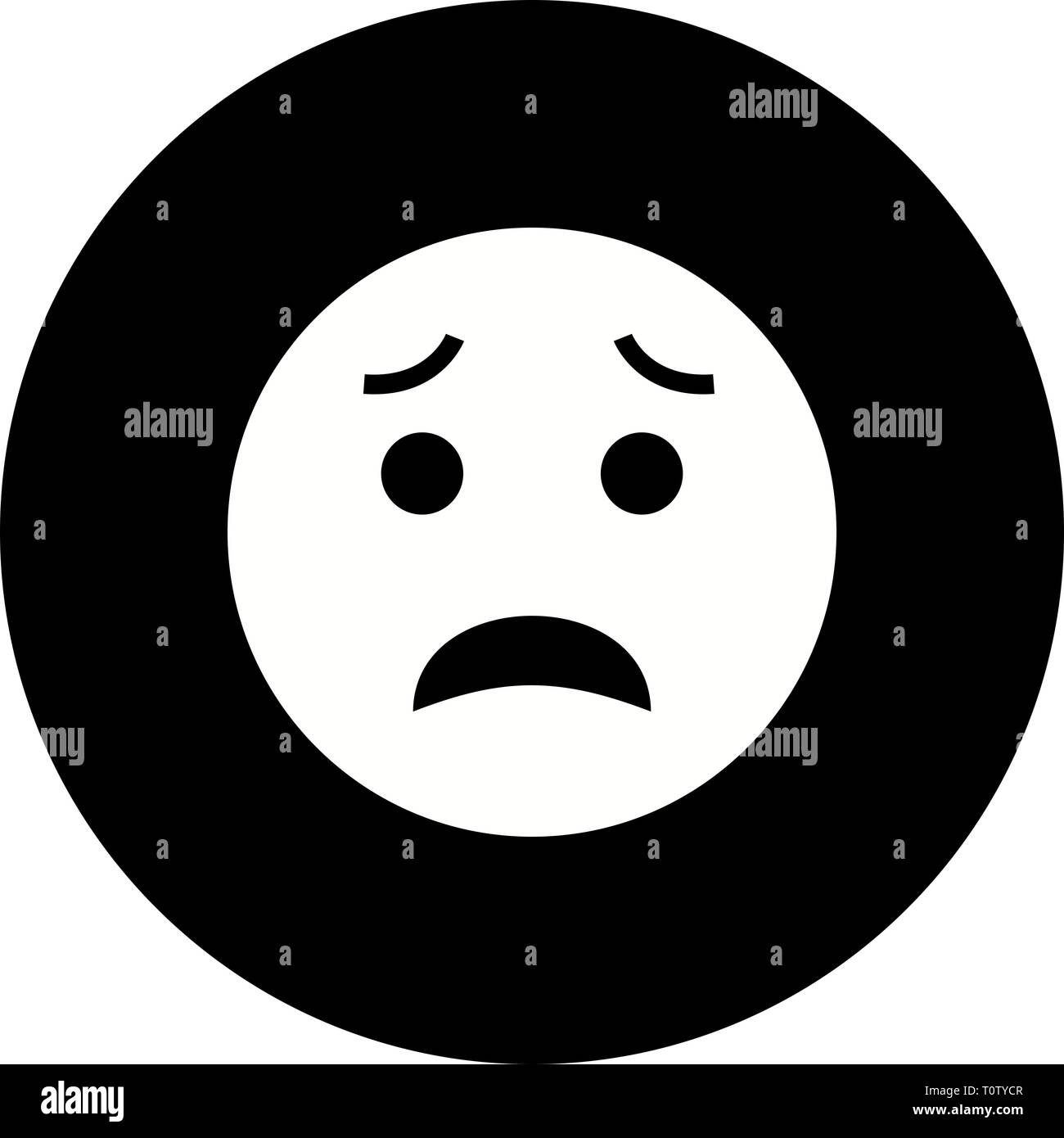 Illustration Scared Emoji Icon Stock Photo - Alamy