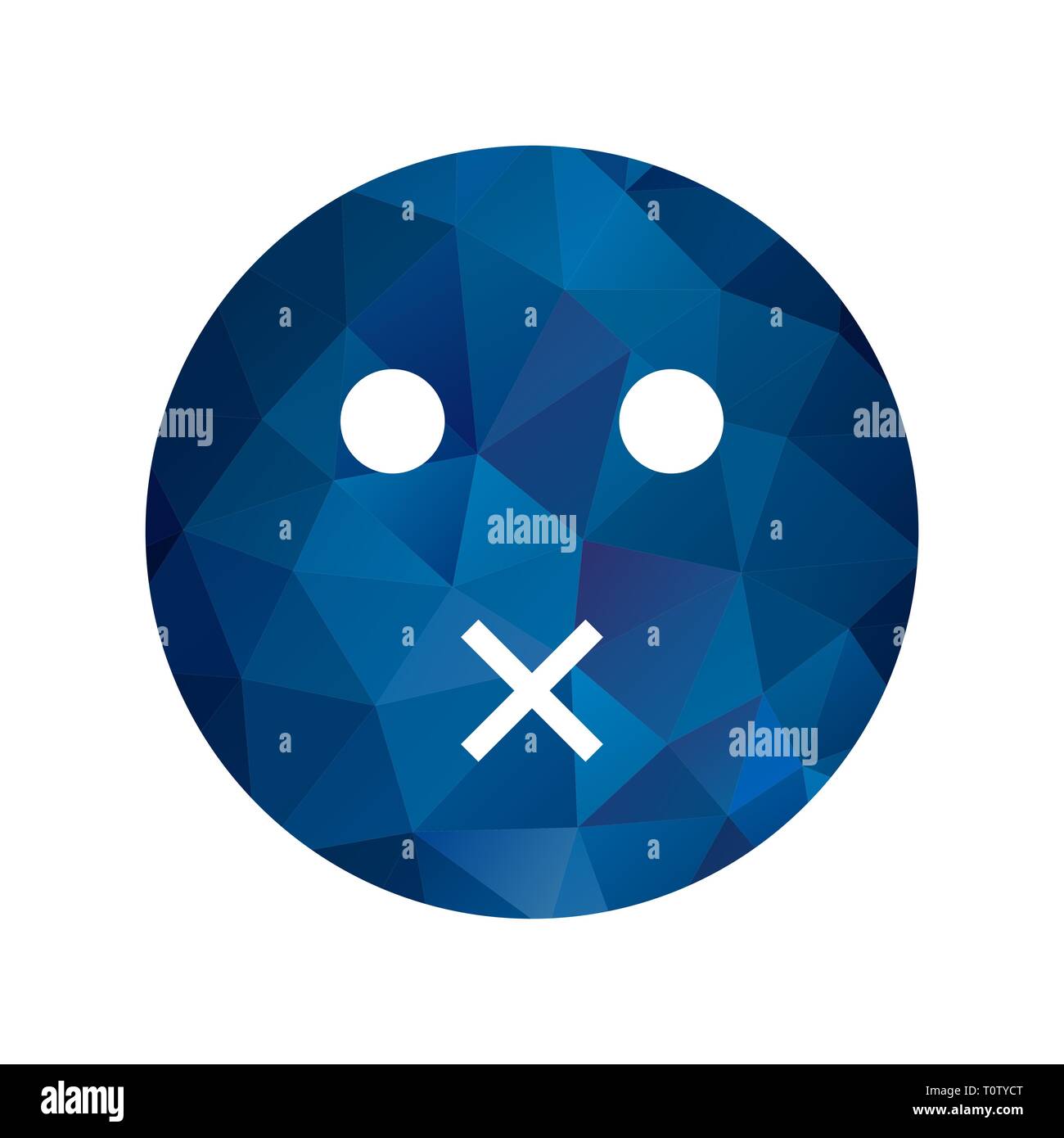 Illustration Mute Emoji Icon Stock Photo Alamy
