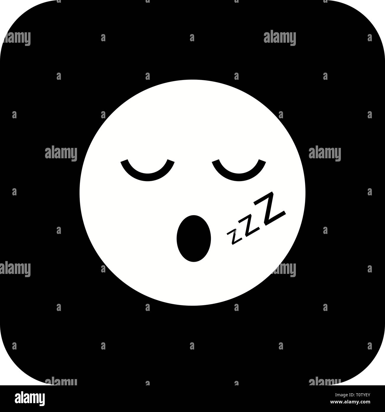Illustration Sleep Emoji Icon Stock Photo Alamy