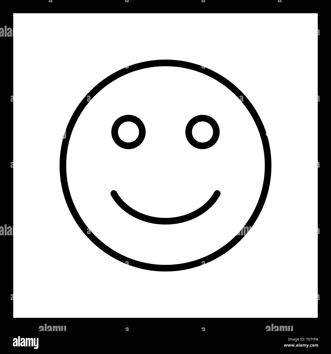 Happy Emoji Emoticon Smiley Face Black and White Stock Photos & Images ...