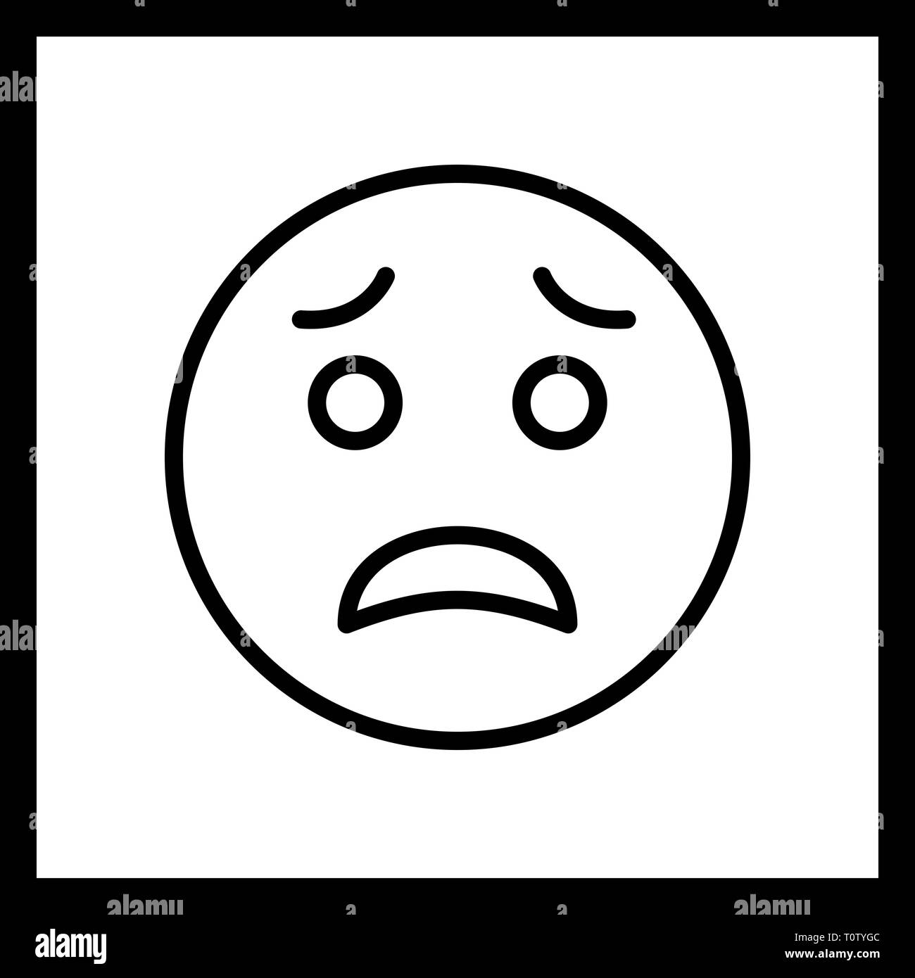 Scared Emoticon Emoji Smiley Vector Illustration Stock Illustration -  Download Image Now - iStock