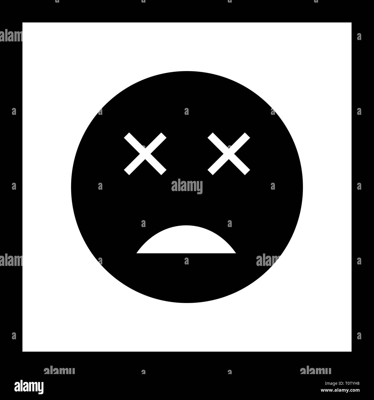 Illustration Dead Emoji Icon Stock Photo - Alamy