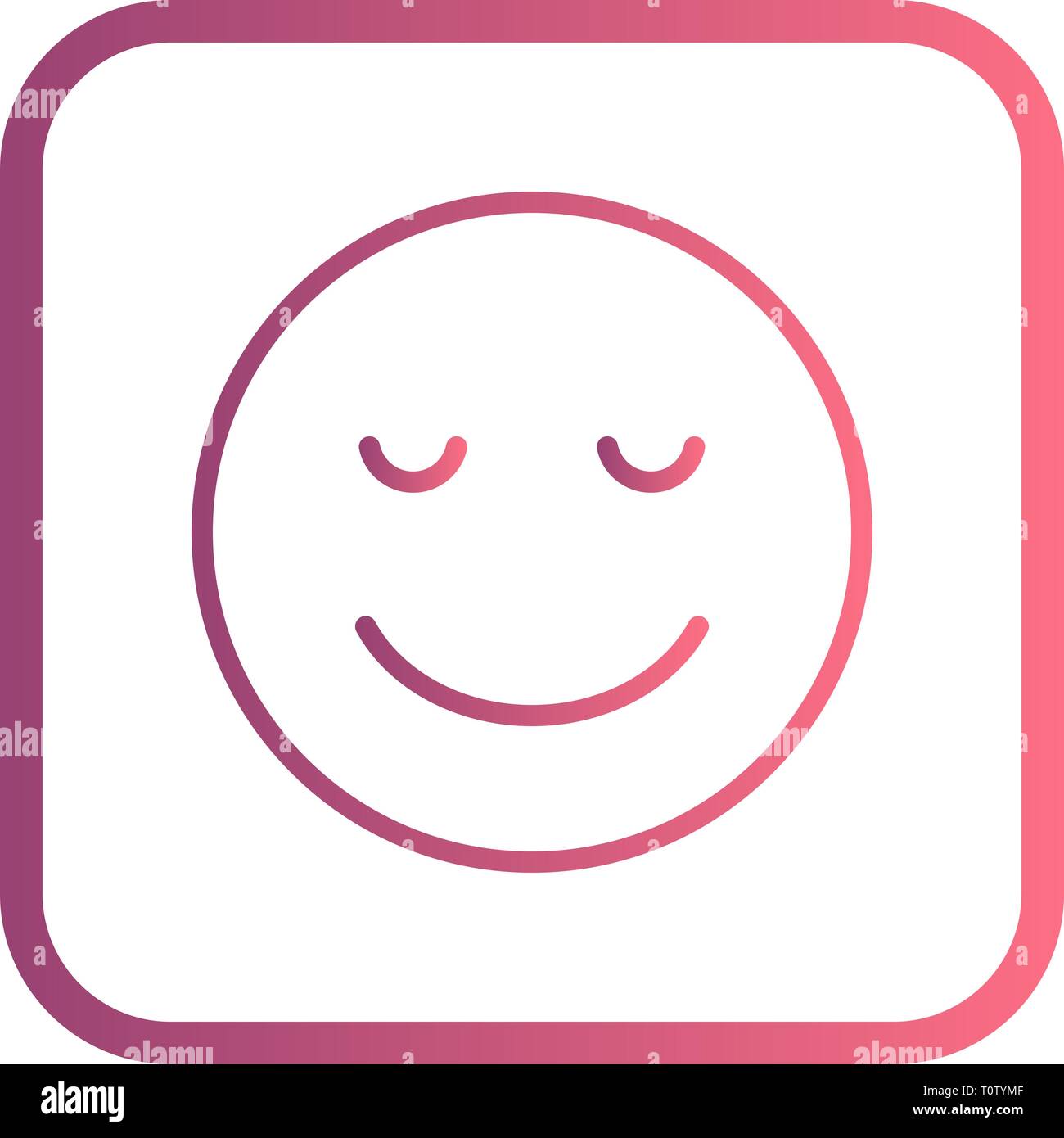 Illustration Calm Emoji Icon Stock Photo - Alamy