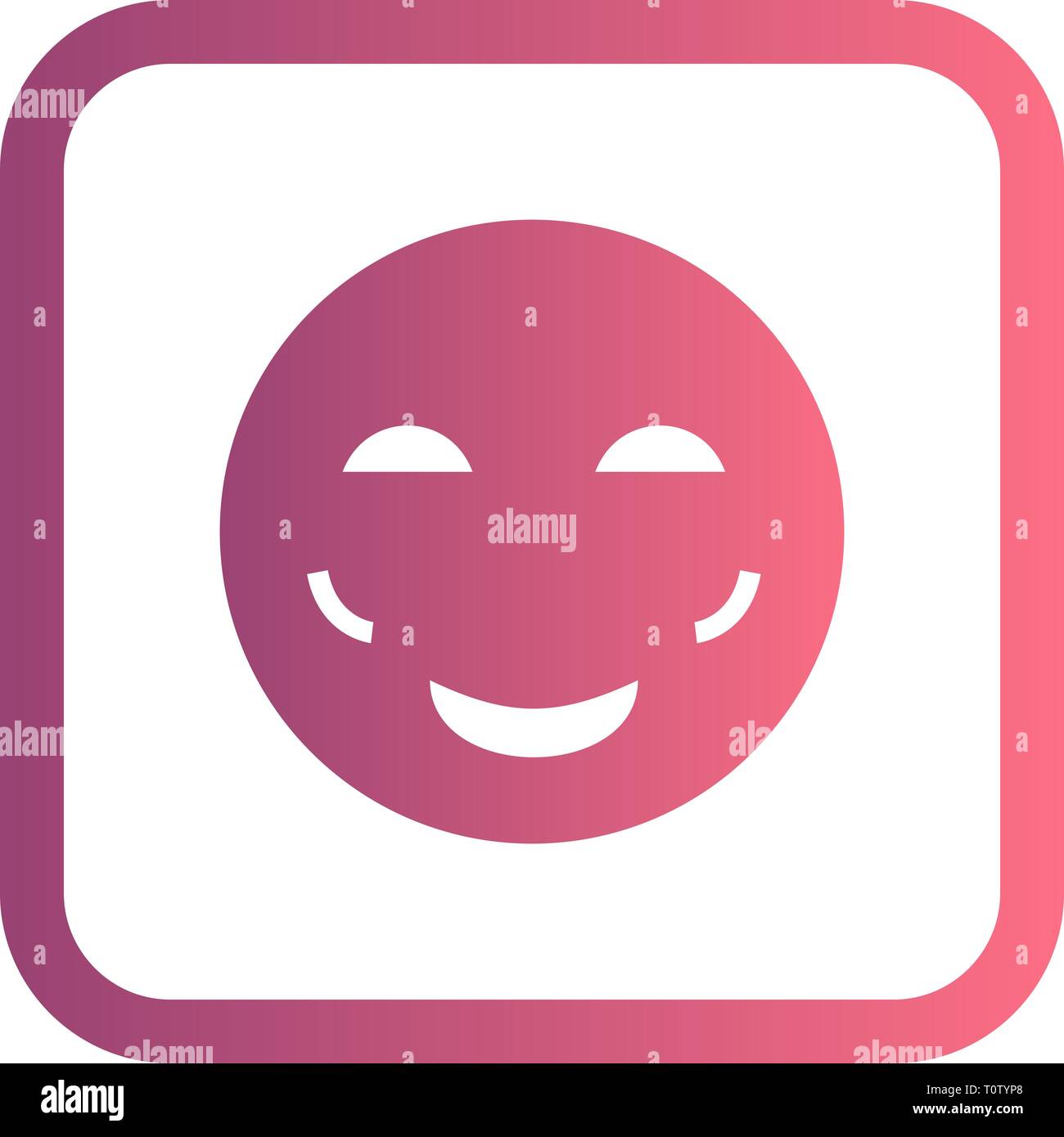 Illustration Blush Emoji Icon Stock Photo Alamy