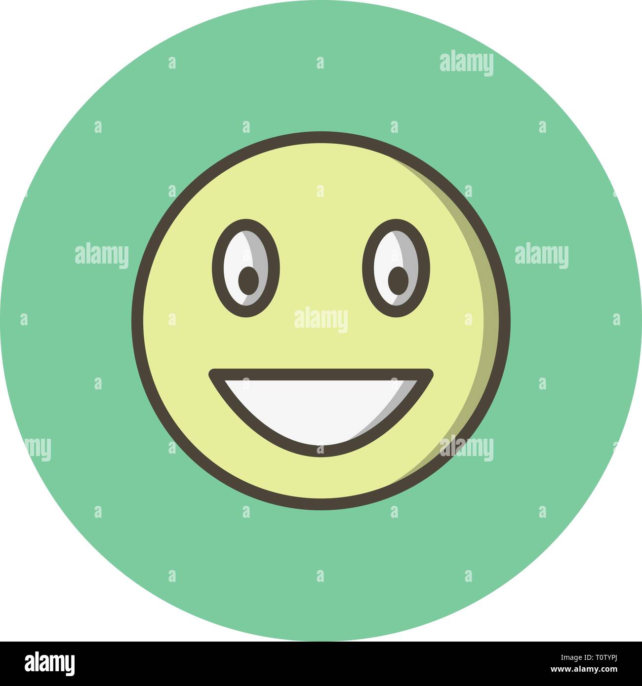 Illustration Laughing Emoji Icon Stock Photo - Alamy