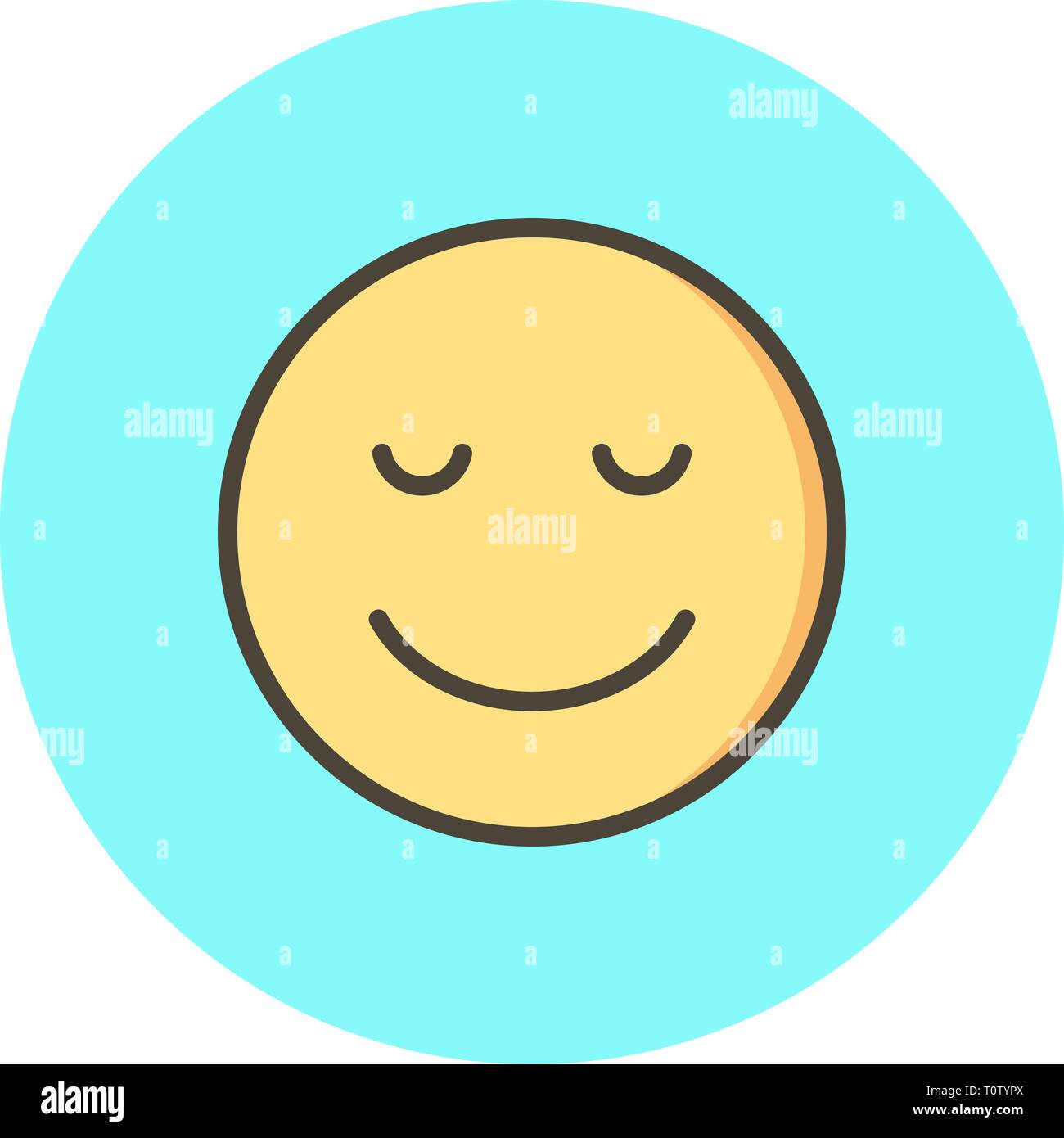 Illustration Calm Emoji Icon Stock Photo Alamy