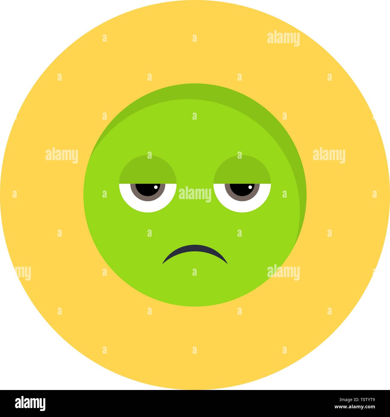 Illustration Sick Emoji Icon Stock Photo - Alamy