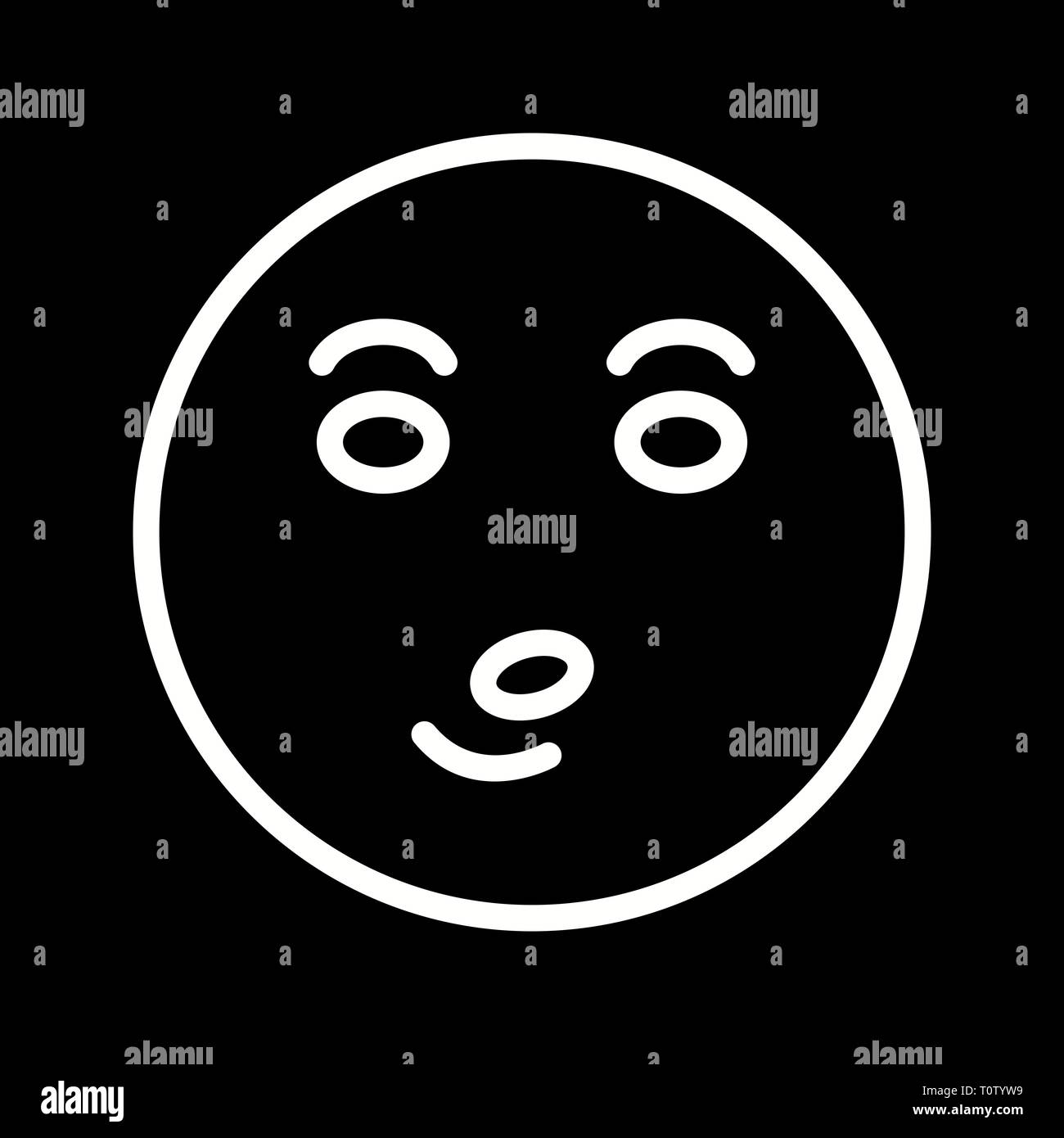 Illustration Whistle Emoji Icon Stock Photo Alamy