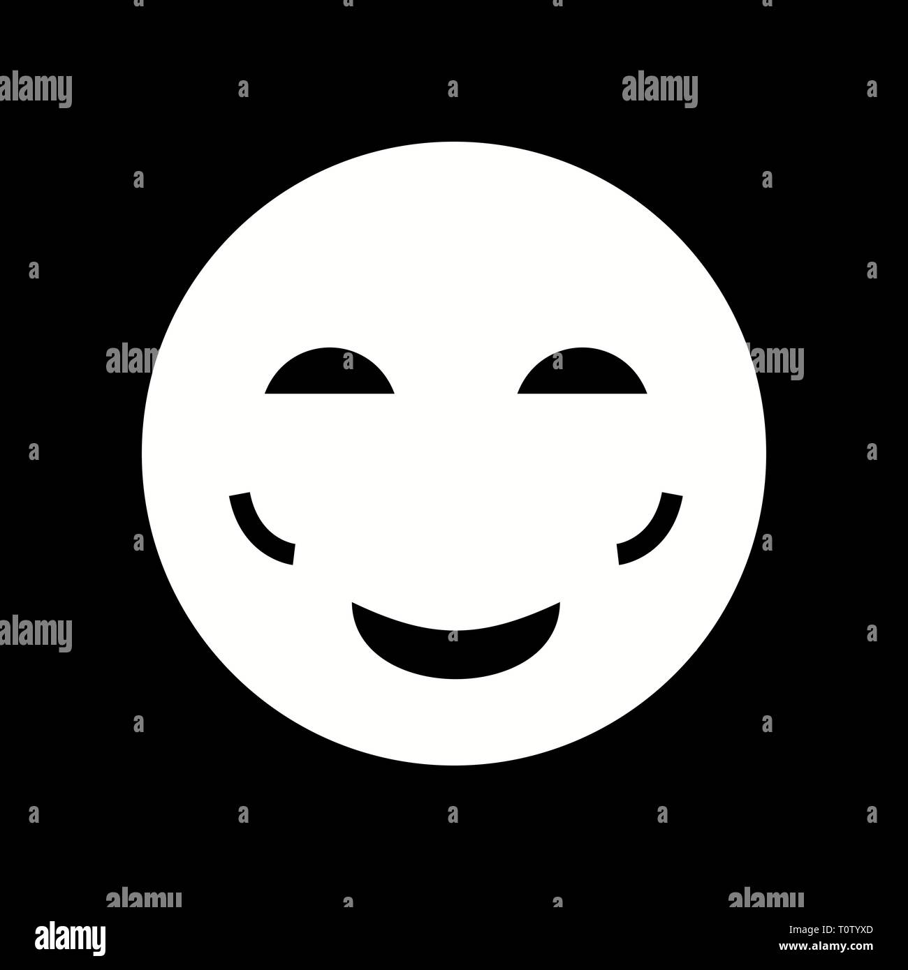 Illustration Blush Emoji Icon Stock Photo Alamy