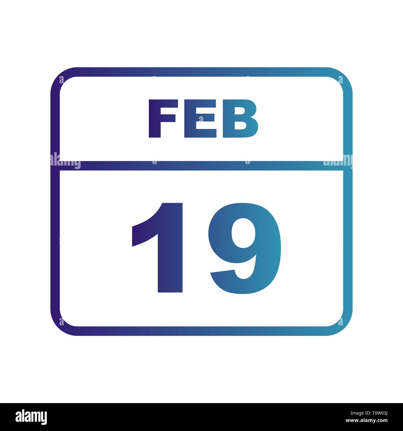 February 19th Date on a Single Day Calendar Stock Photo - Alamy february-19th-date-on-a-single-day-calendar-stock-photo-alamy