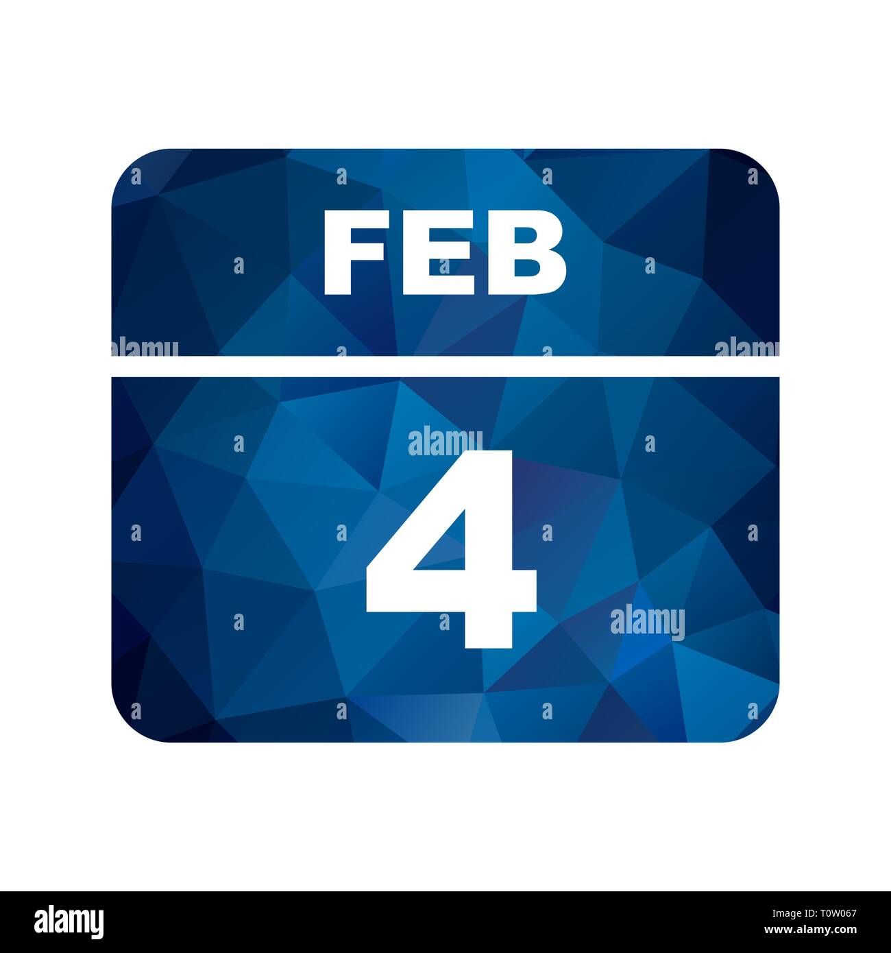 February 4th Date on a Single Day Calendar Stock Photo Alamy