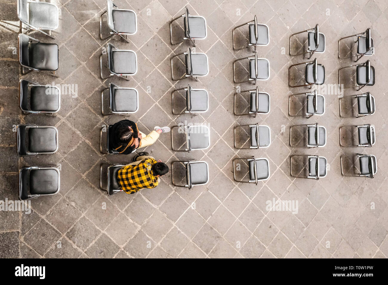 Empty Folding Chairs High Resolution Stock Photography and Images - Alamy