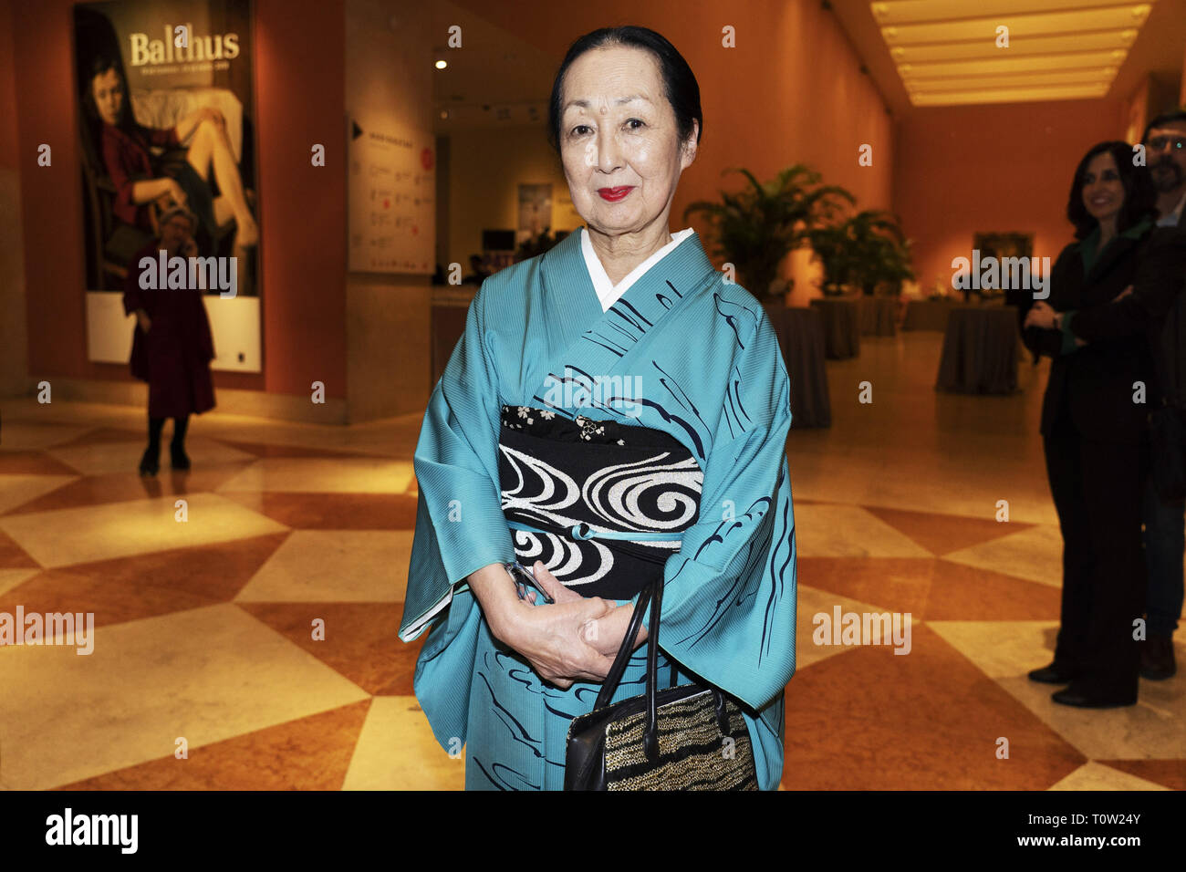 The opening of the Balthus exhibition by French artist Balthasar Klossowski de Rola at the Thyssen-Bornemisza National Museum in Madrid  Featuring: Setsuko Klossowska de Rola Where: Madrid, Spain When: 18 Feb 2019 Credit: Oscar Gonzalez/WENN.com Stock Photo
