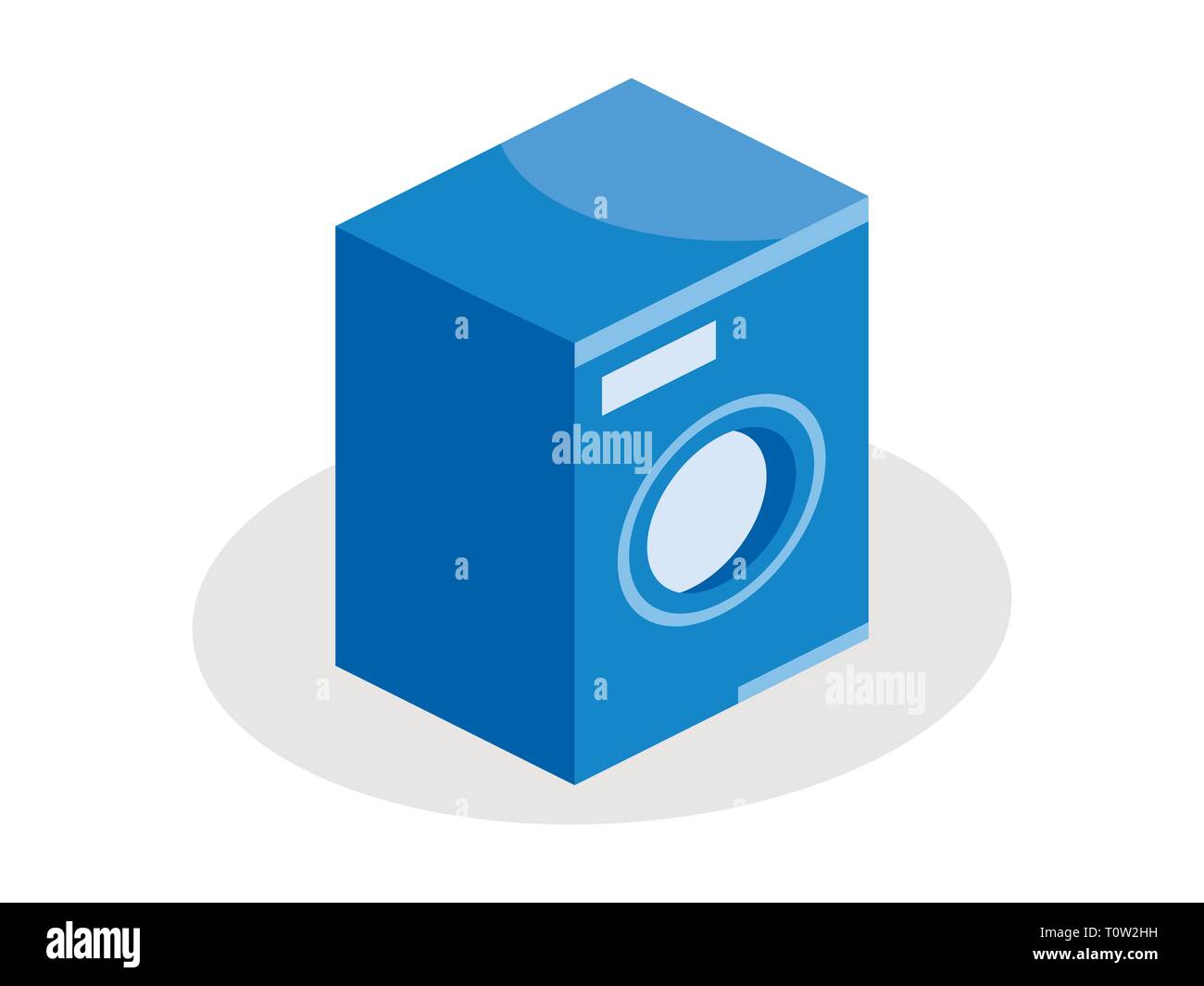 Washing machine isometric icon on a white background. Vector illustration Stock Vector