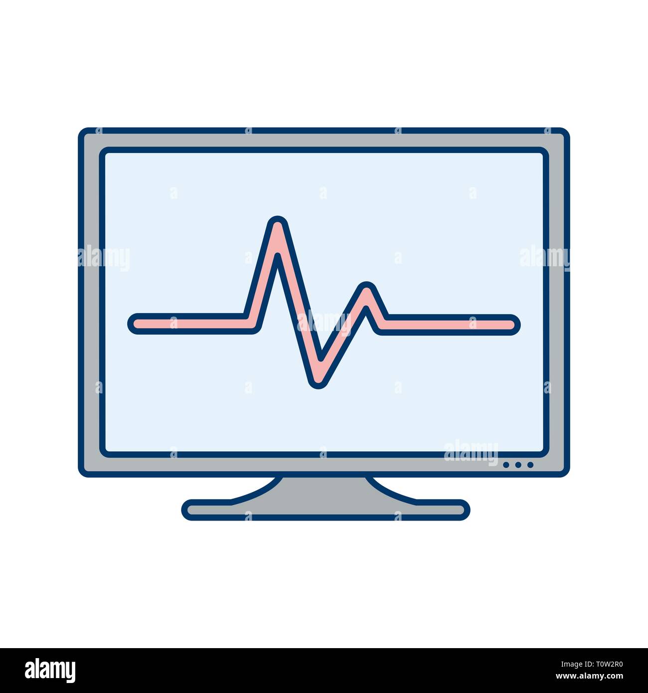 Illustration ECG Icon Stock Photo - Alamy