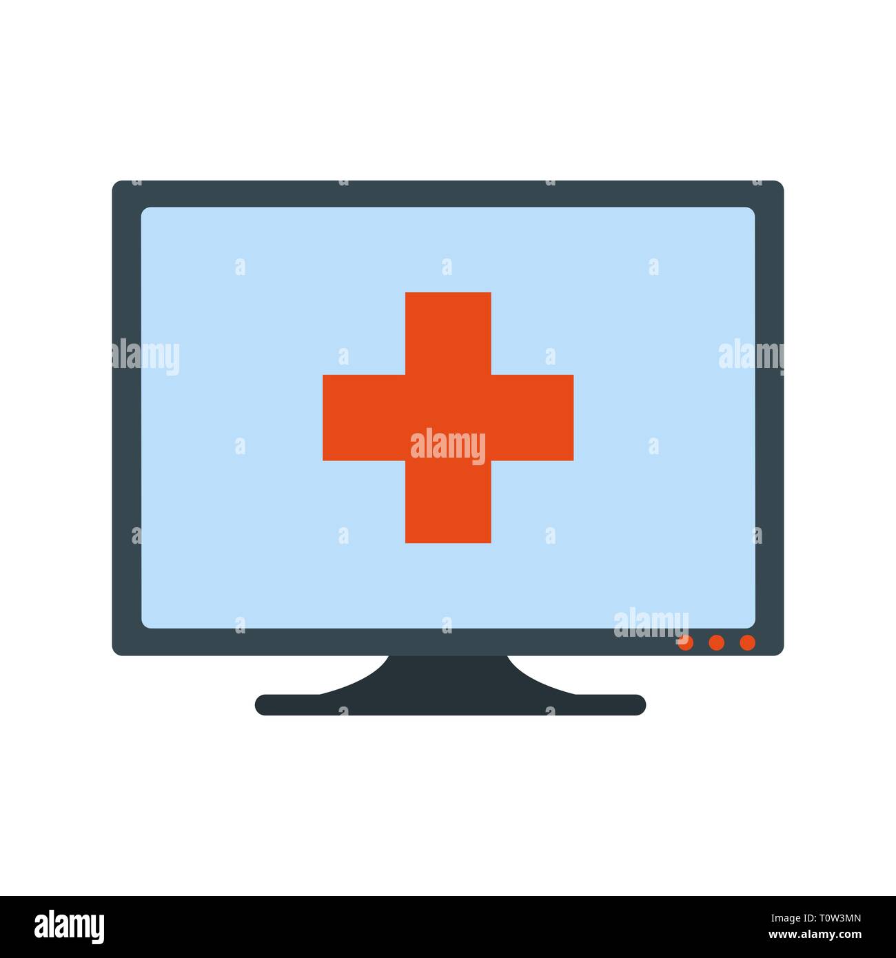 Illustration Online Medical Help Icon Stock Photo - Alamy