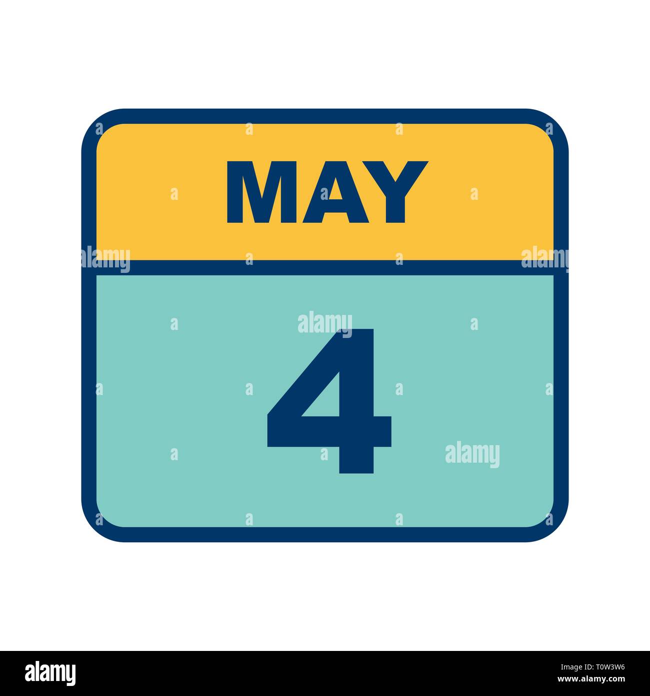 May 4th Date on a Single Day Calendar Stock Photo Alamy
