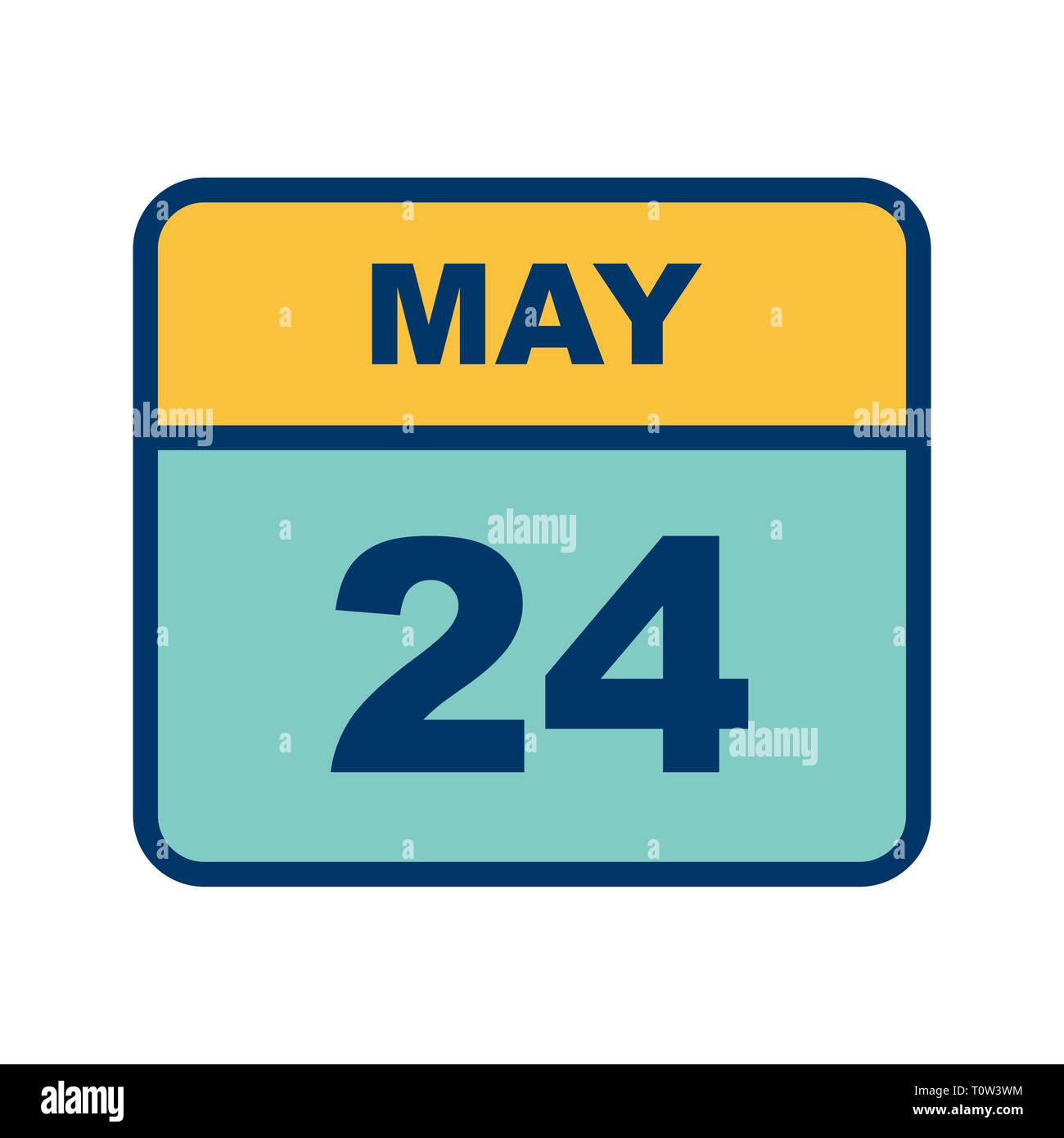 May 24th Date on a Single Day Calendar Stock Photo Alamy