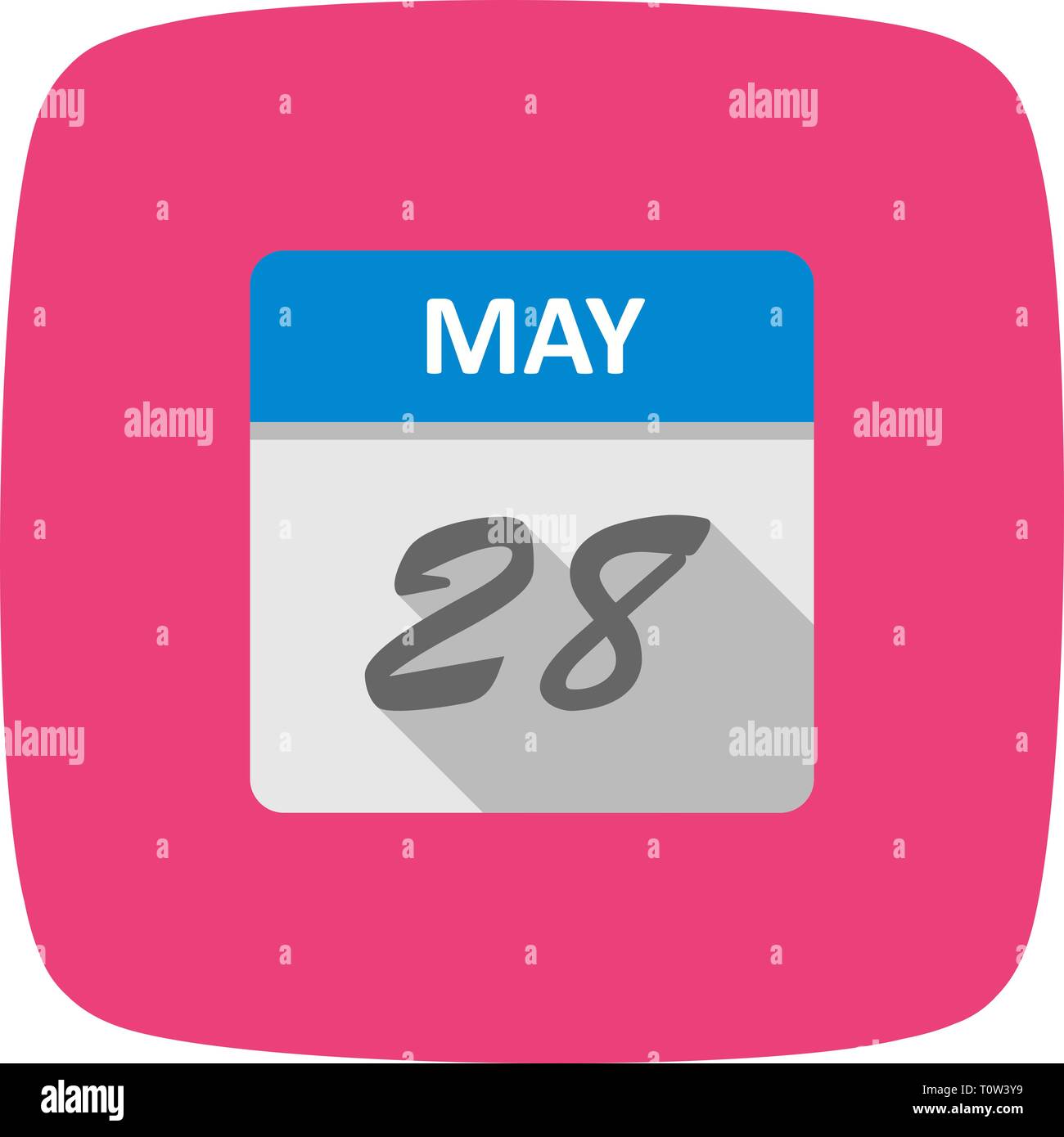 May 28th Date on a Single Day Calendar Stock Photo - Alamy