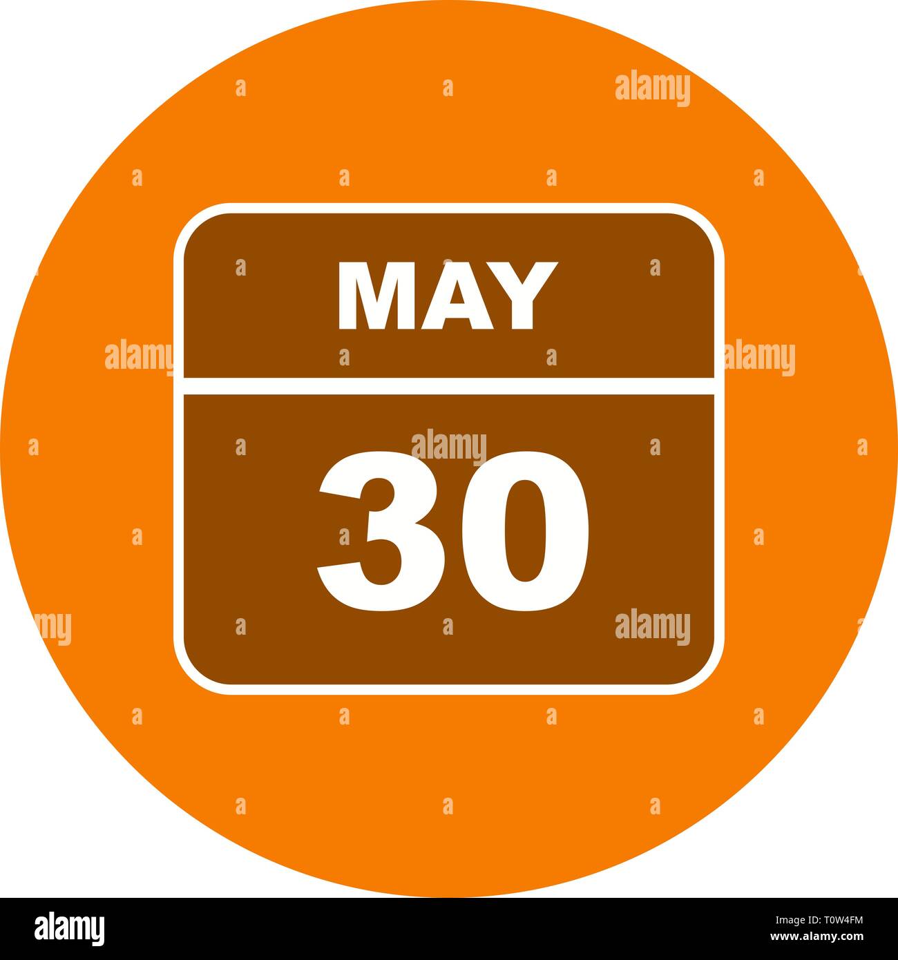 May 30th Date on a Single Day Calendar Stock Photo Alamy