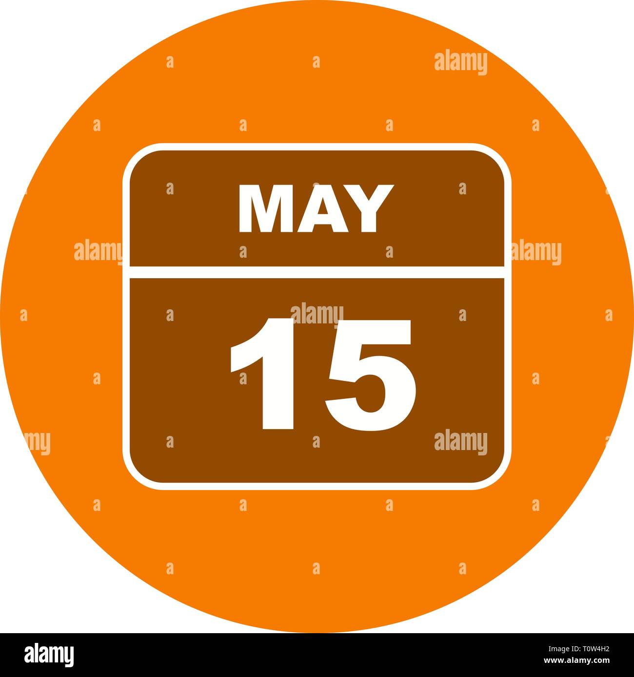 May 15th Date on a Single Day Calendar Stock Photo Alamy