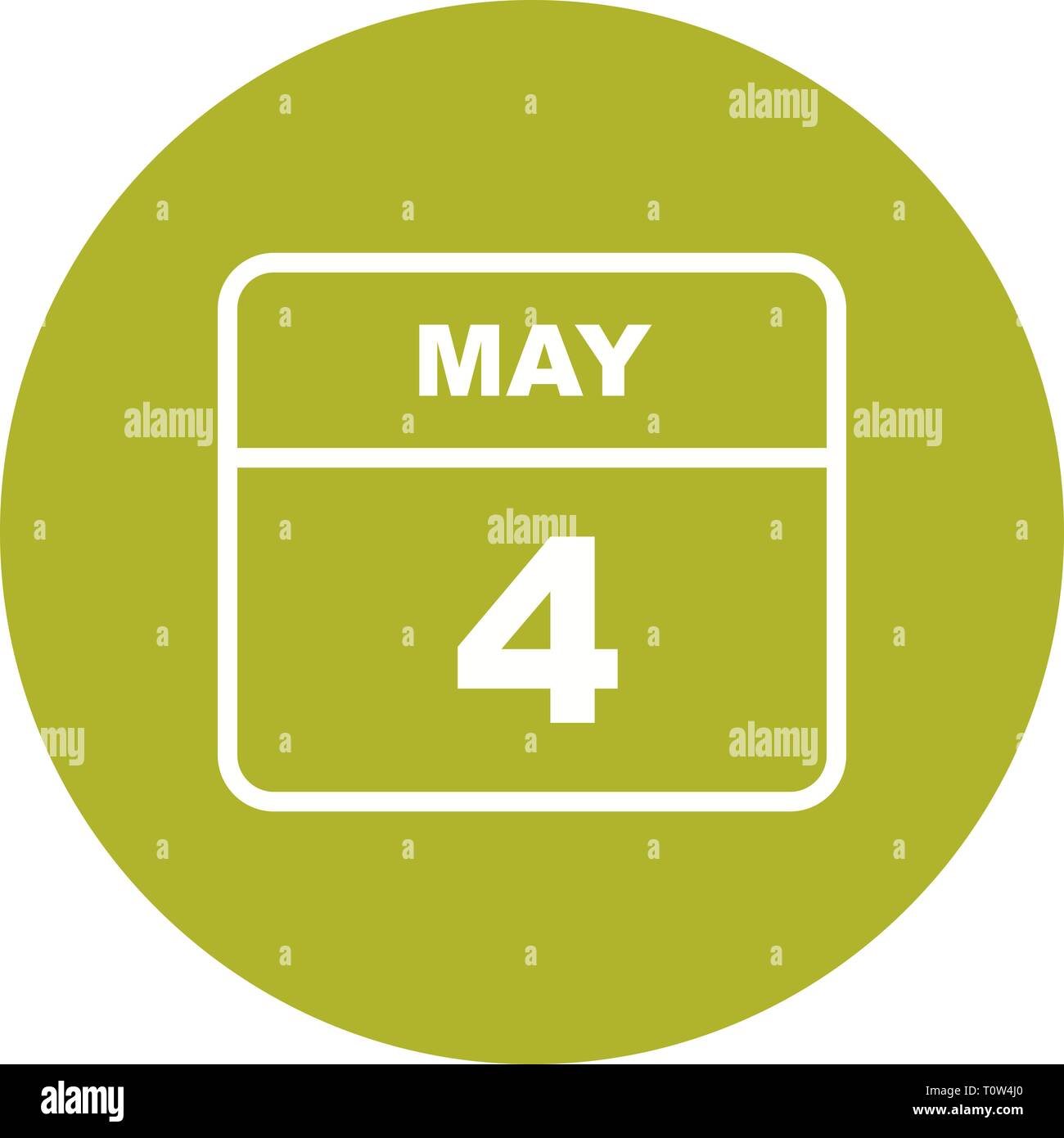 May 4th Date on a Single Day Calendar Stock Photo Alamy