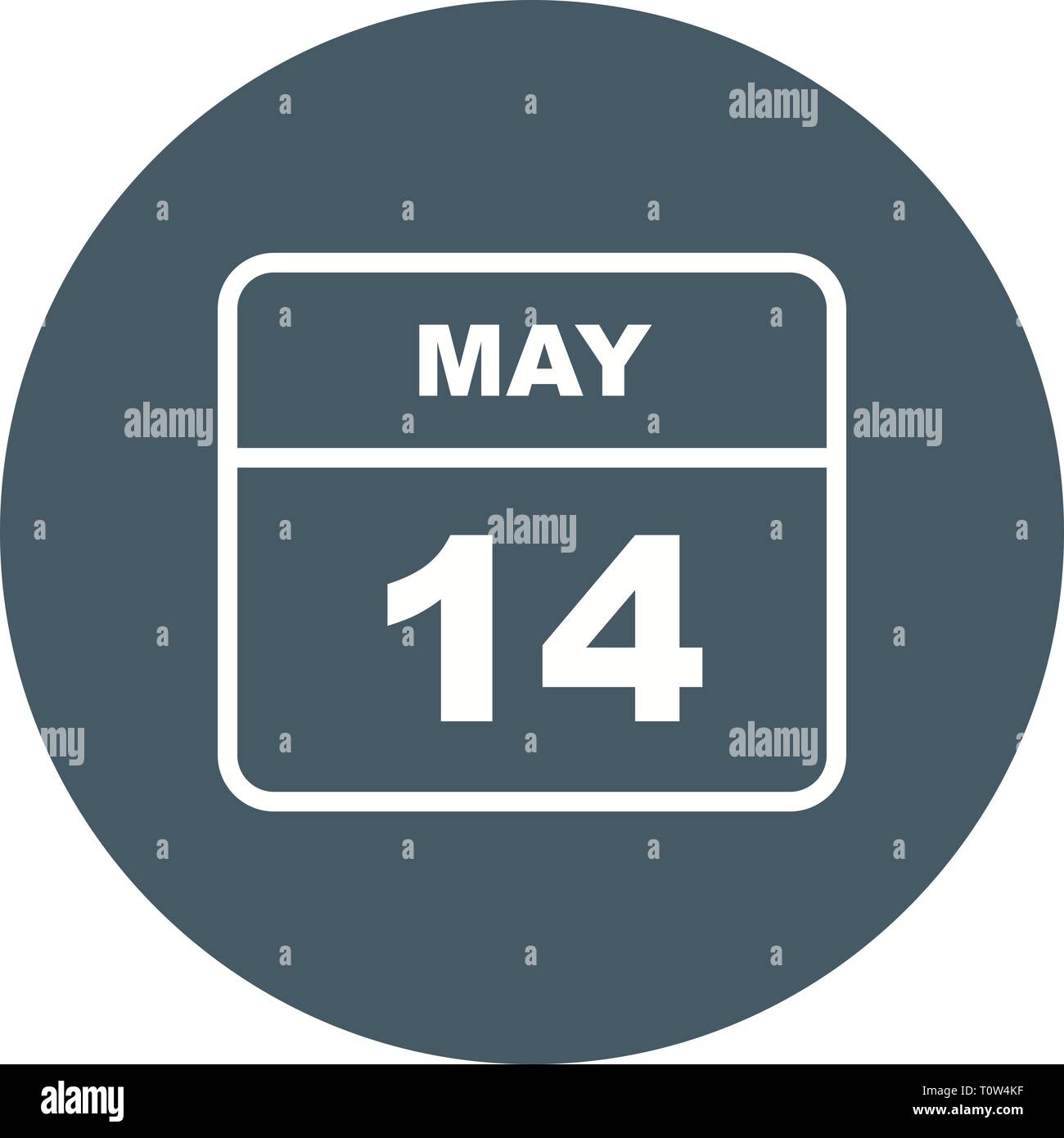 May 14th Date on a Single Day Calendar Stock Photo Alamy
