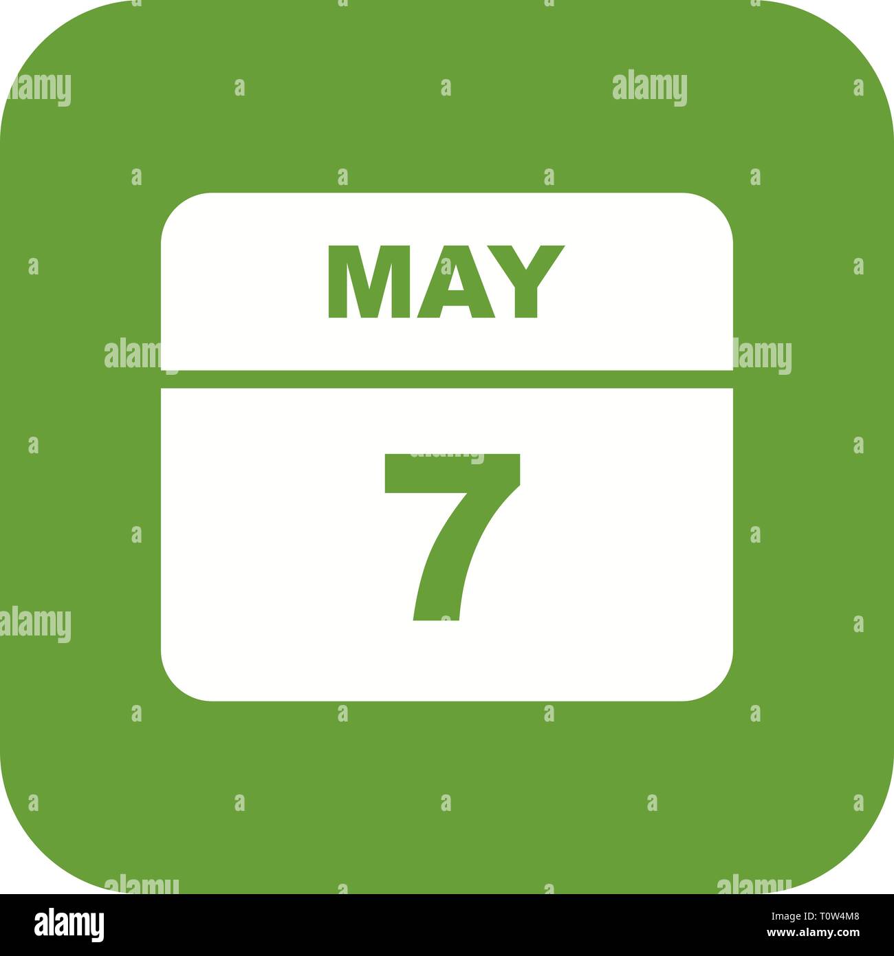 May 7th Date on a Single Day Calendar Stock Photo Alamy