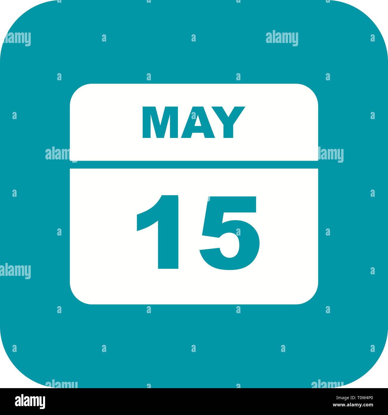 May 15th Date on a Single Day Calendar Stock Photo Alamy