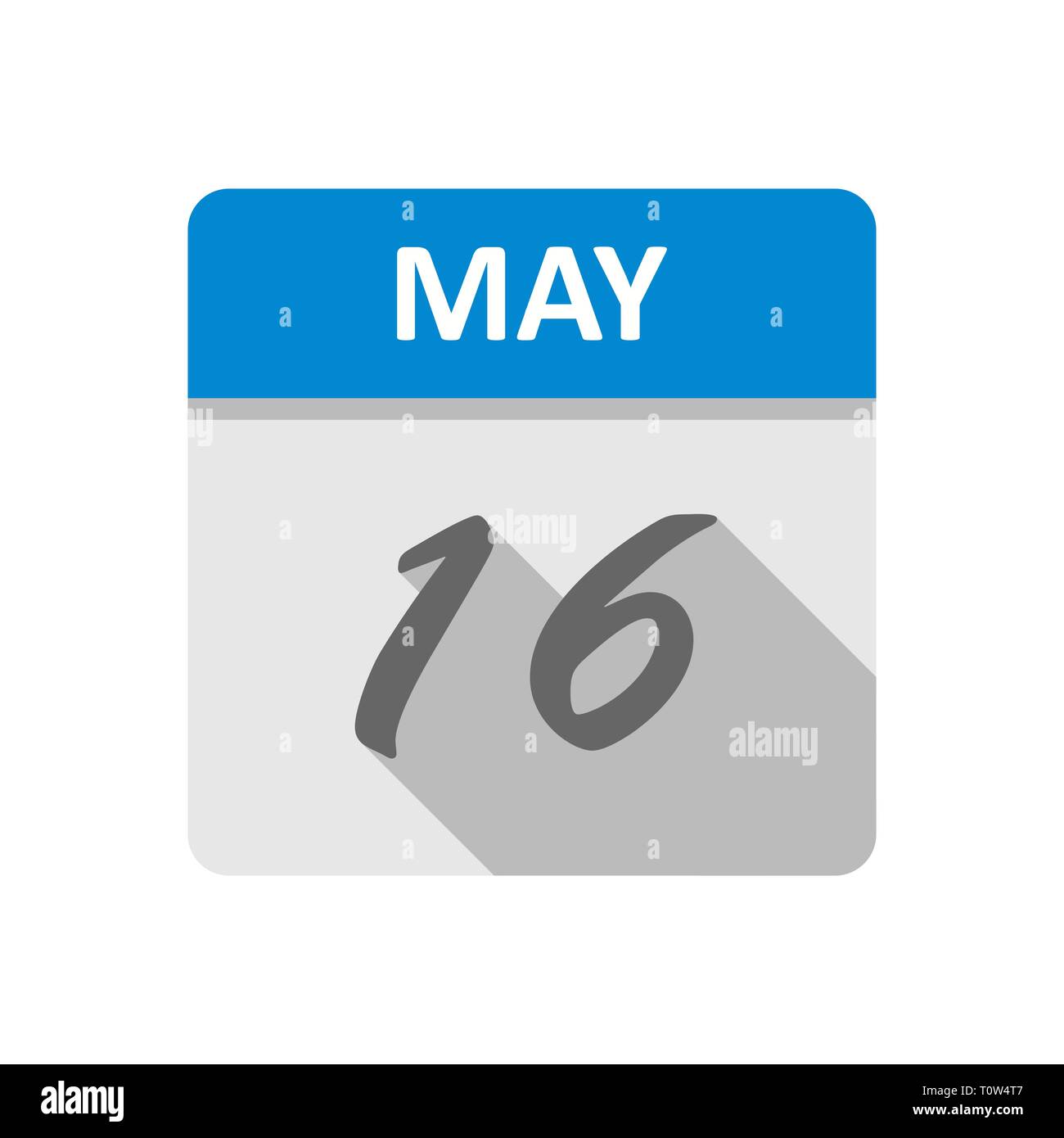 May 16th Date on a Single Day Calendar Stock Photo Alamy