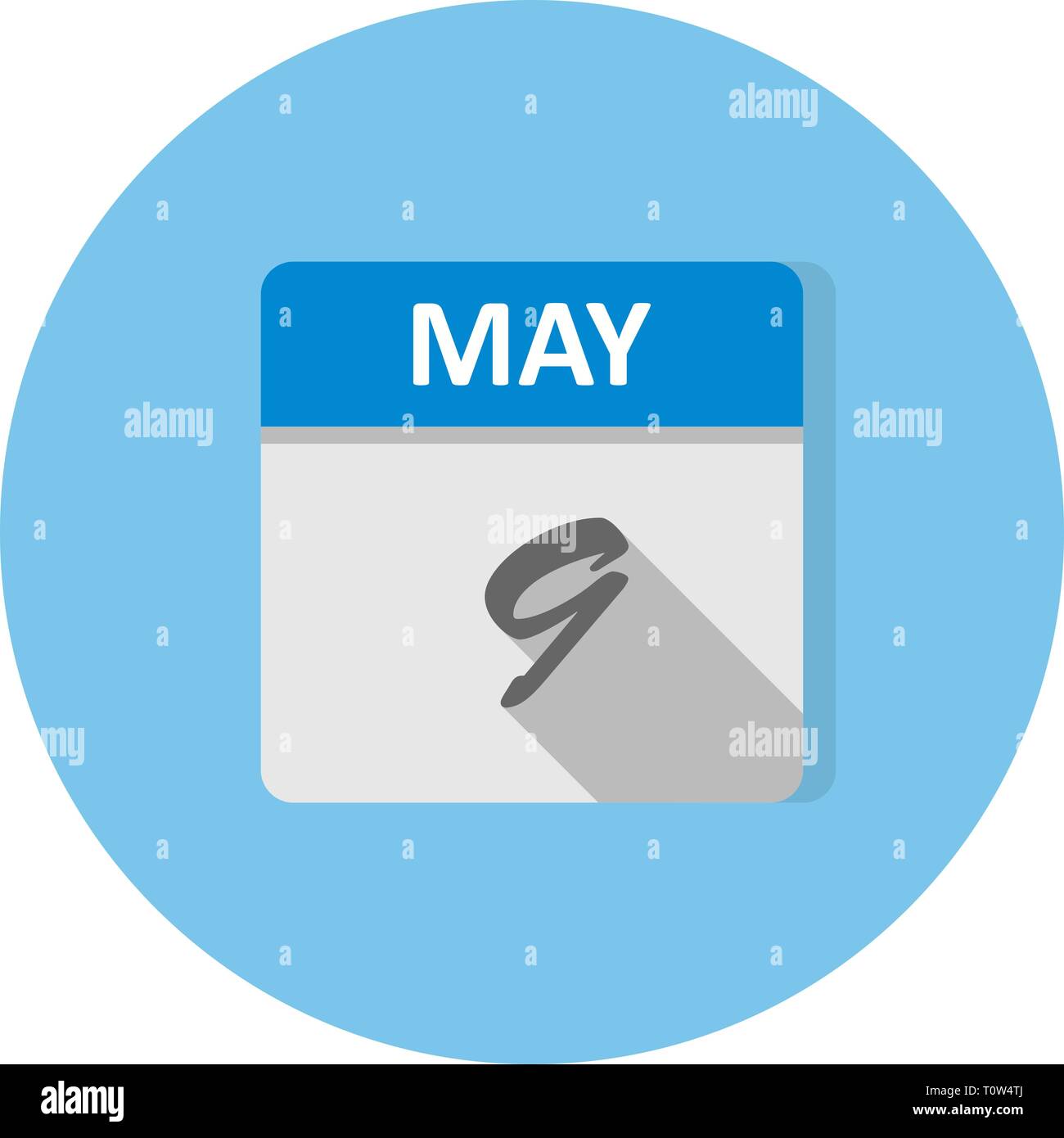 May 9th Date on a Single Day Calendar Stock Photo - Alamy