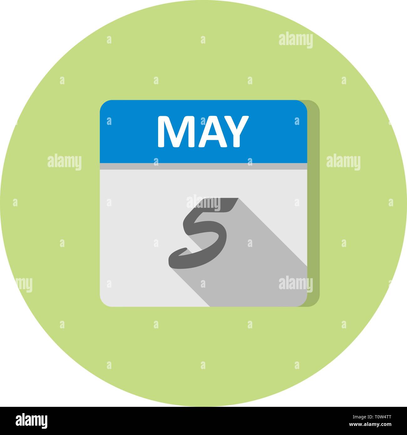 May 5th Date on a Single Day Calendar Stock Photo - Alamy