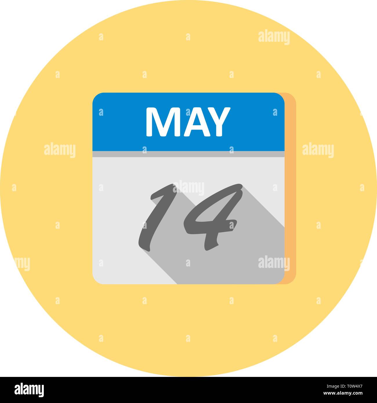 May 14th Date on a Single Day Calendar Stock Photo Alamy