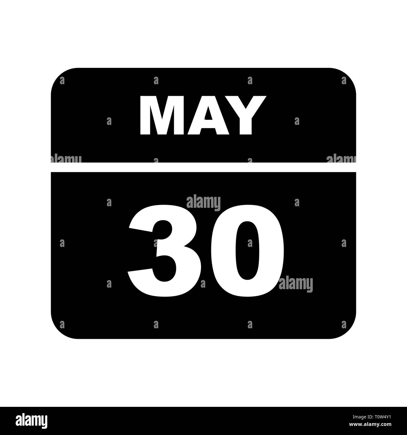 May 30th Date on a Single Day Calendar Stock Photo Alamy