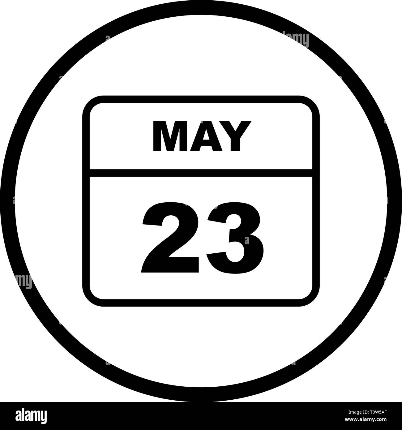 May 23rd Date on a Single Day Calendar Stock Photo Alamy