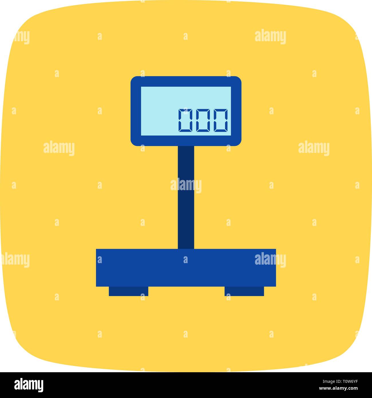 Illustration Weight Machine Icon Stock Photo - Alamy
