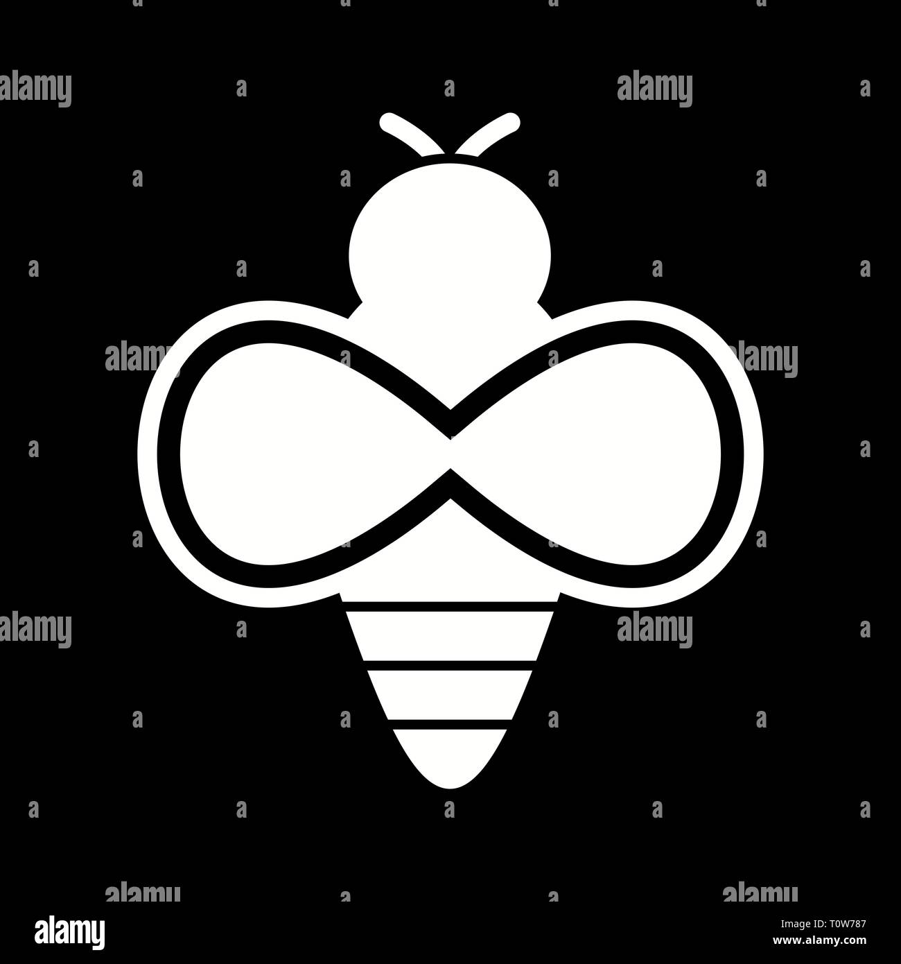 Illustration Bee Icon Stock Photo - Alamy