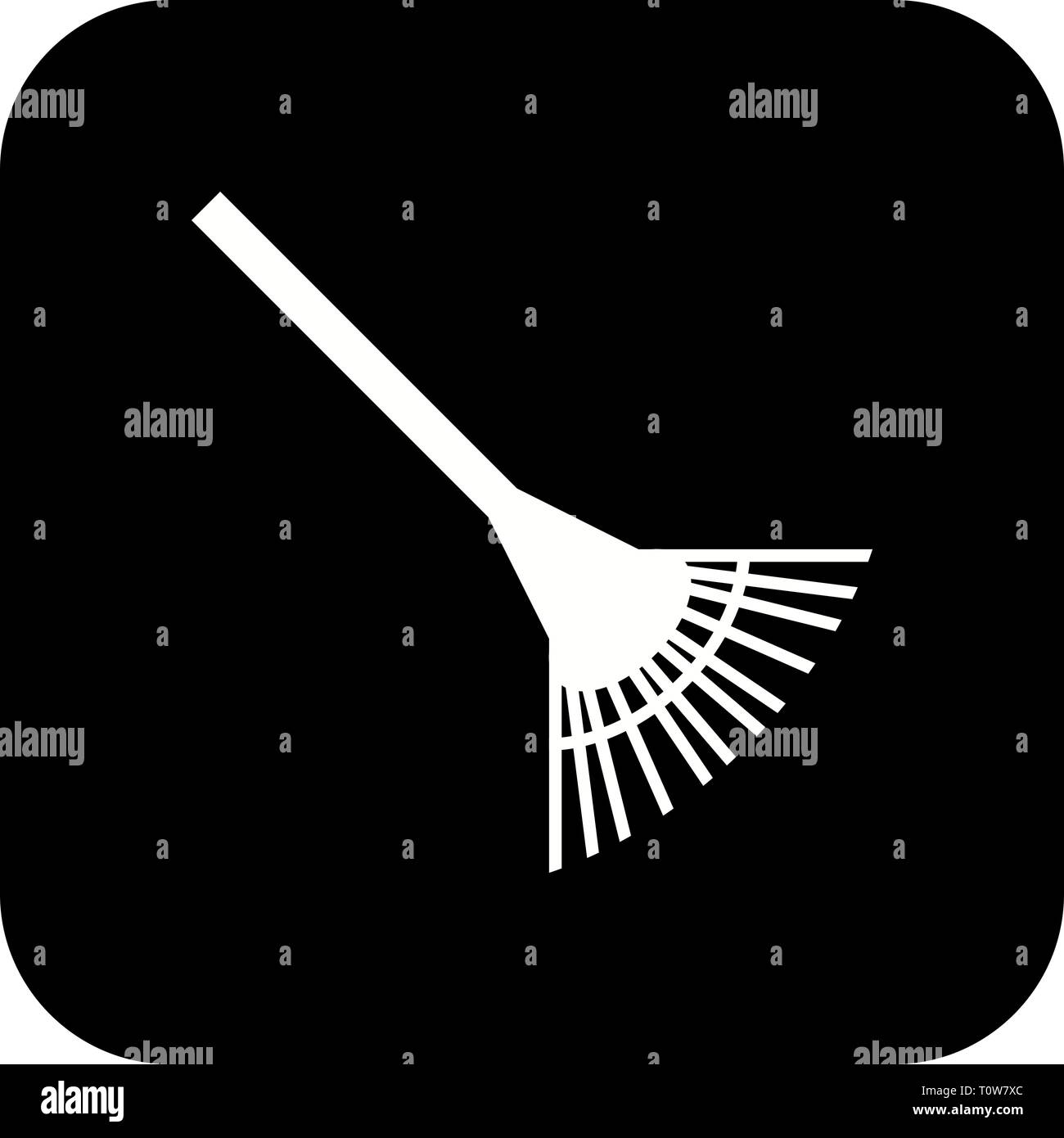 Illustration Rake Icon Stock Photo - Alamy