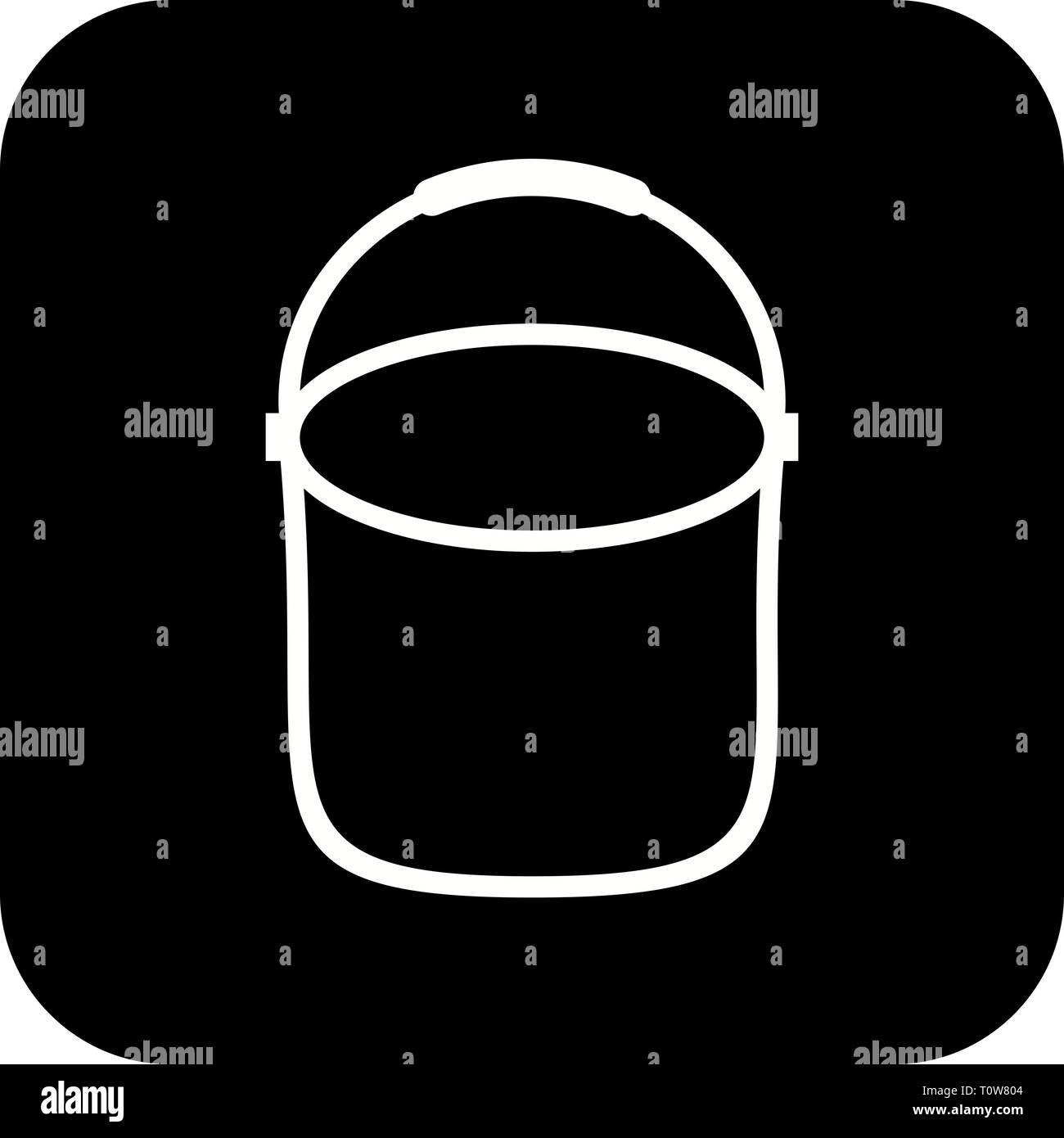Illustration Pail Icon Stock Photo - Alamy