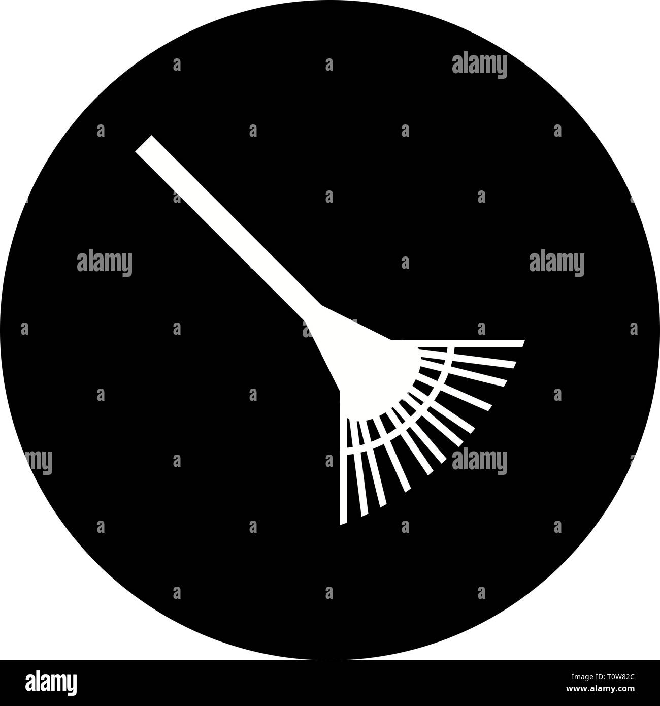 Illustration Rake Icon Stock Photo - Alamy