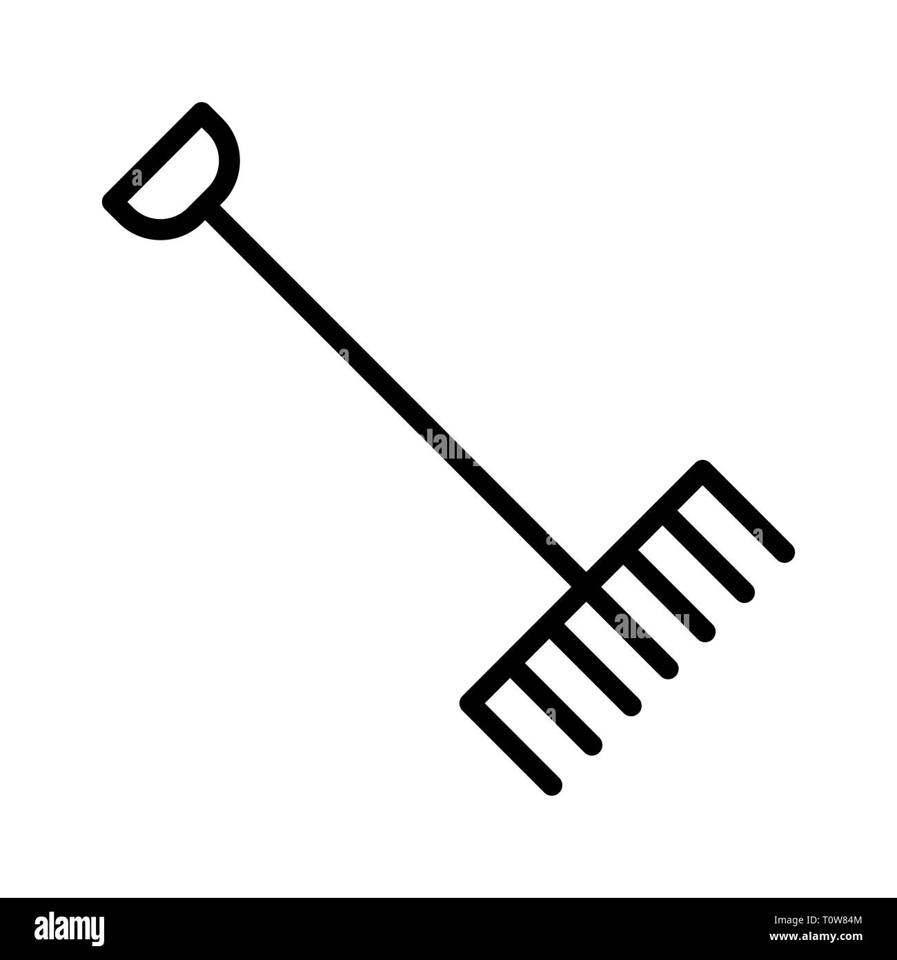 Illustration Rake Icon Stock Photo Alamy