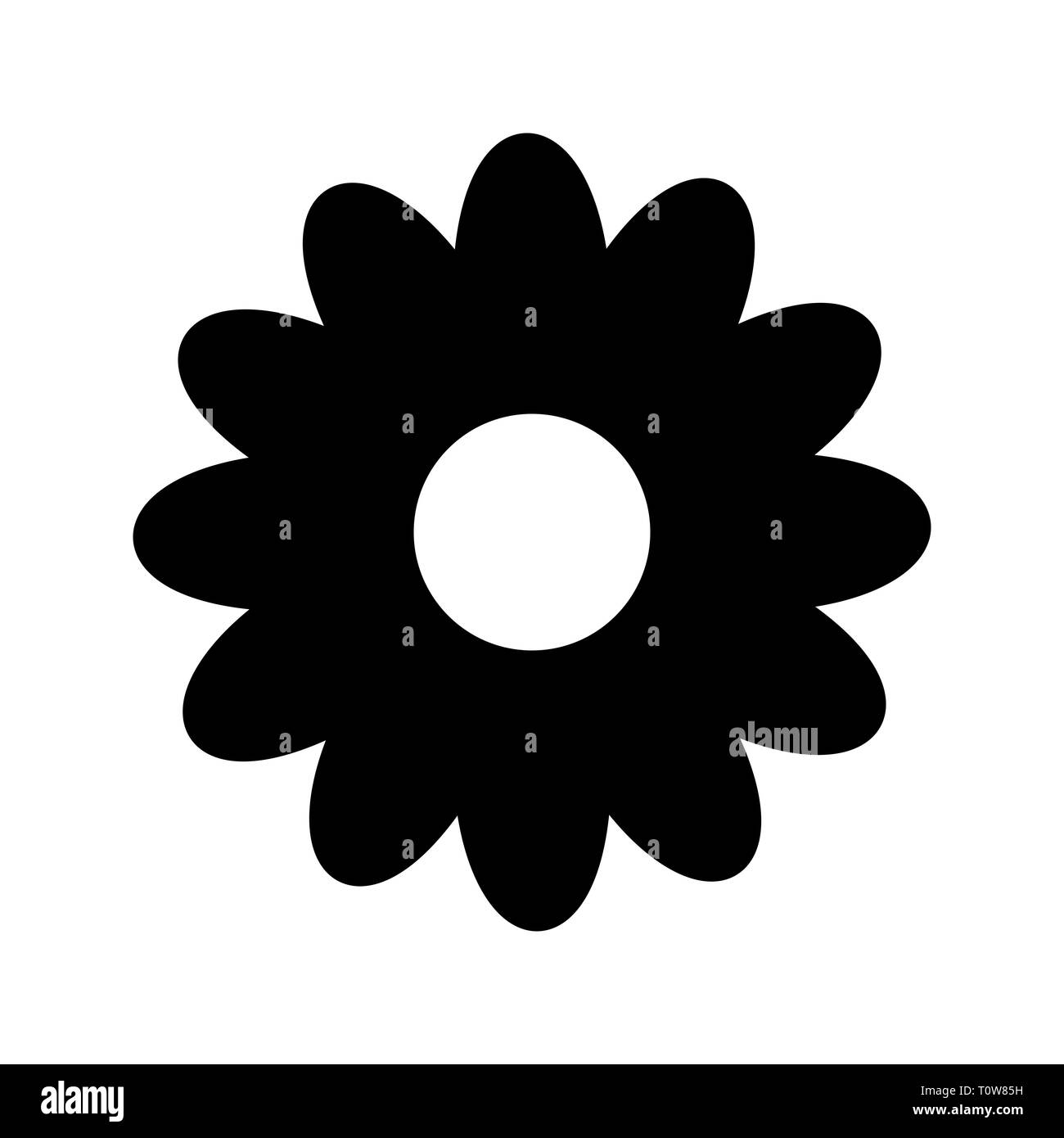 Illustration Daisy Icon Stock Photo - Alamy