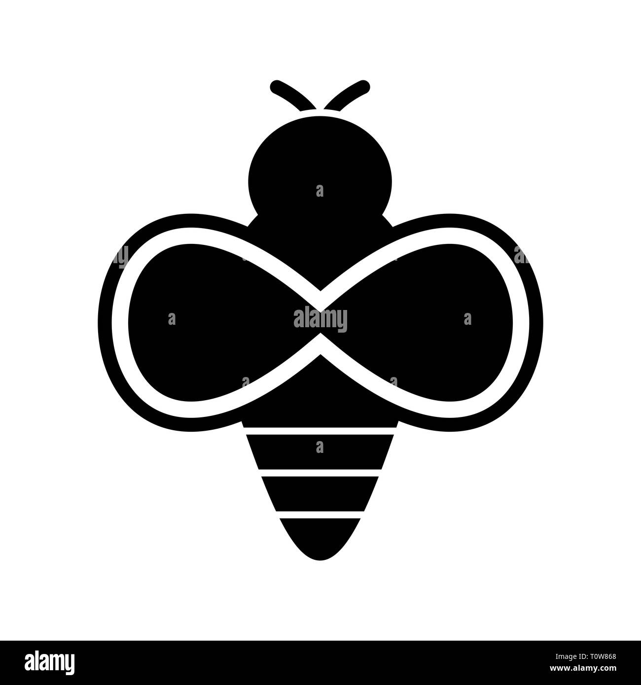 Illustration Bee  Icon Stock Photo
