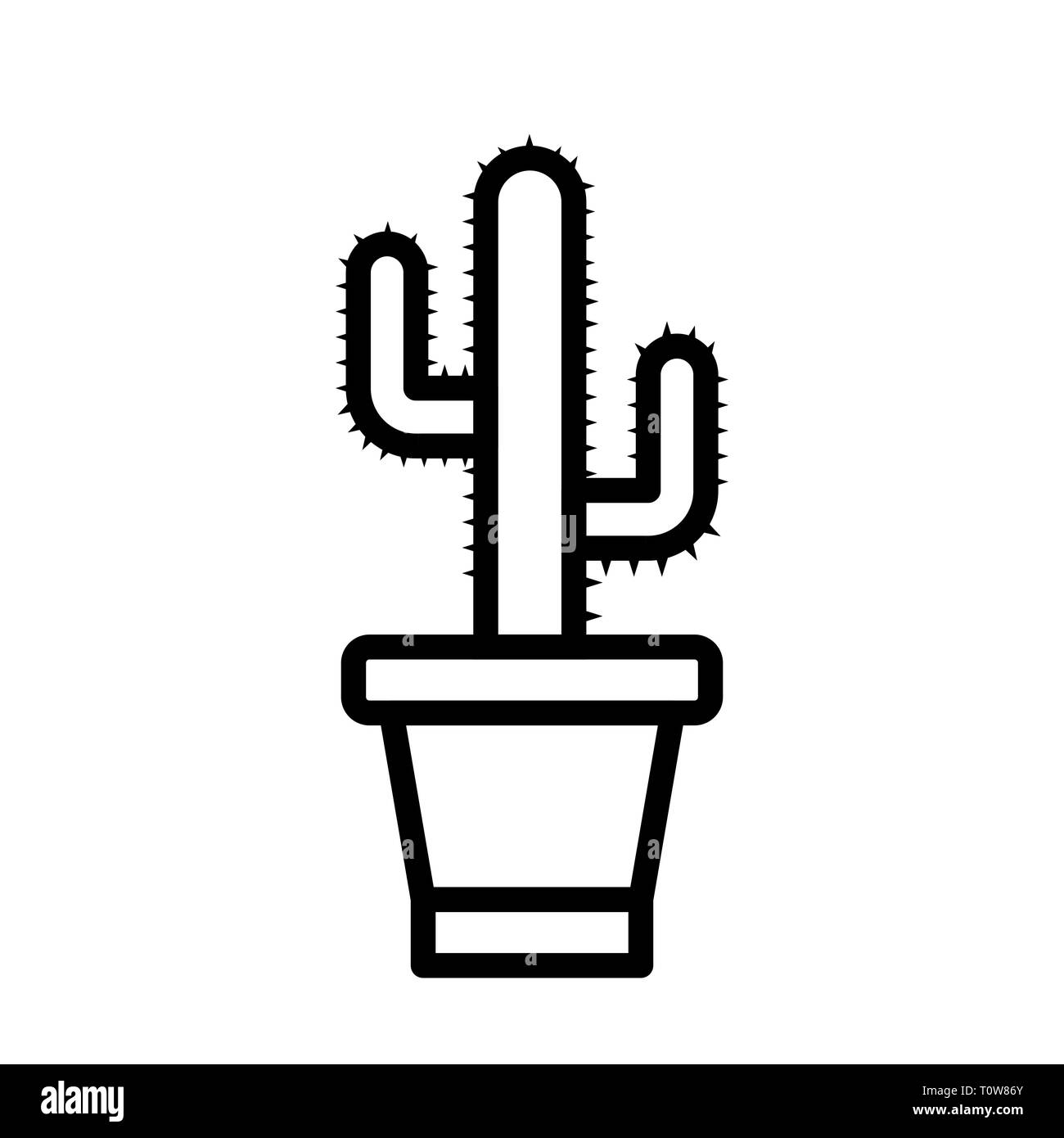Illustration Cactus Icon Stock Photo