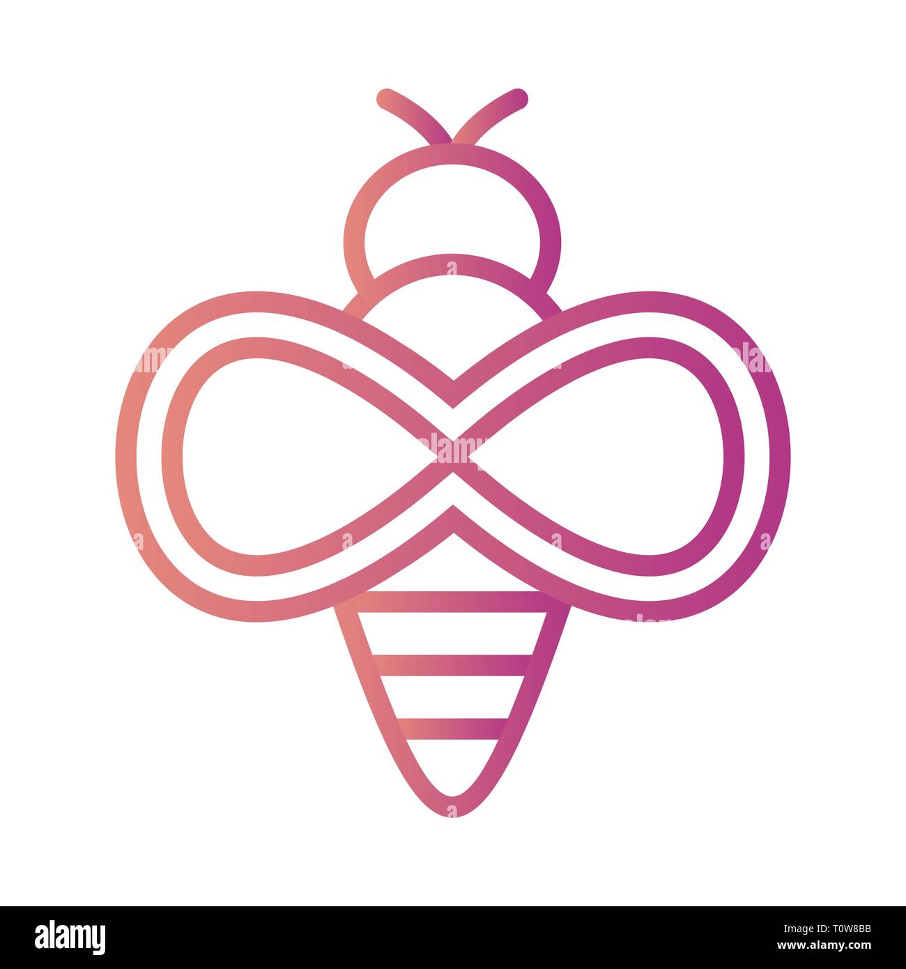 Illustration Bee Icon Stock Photo - Alamy