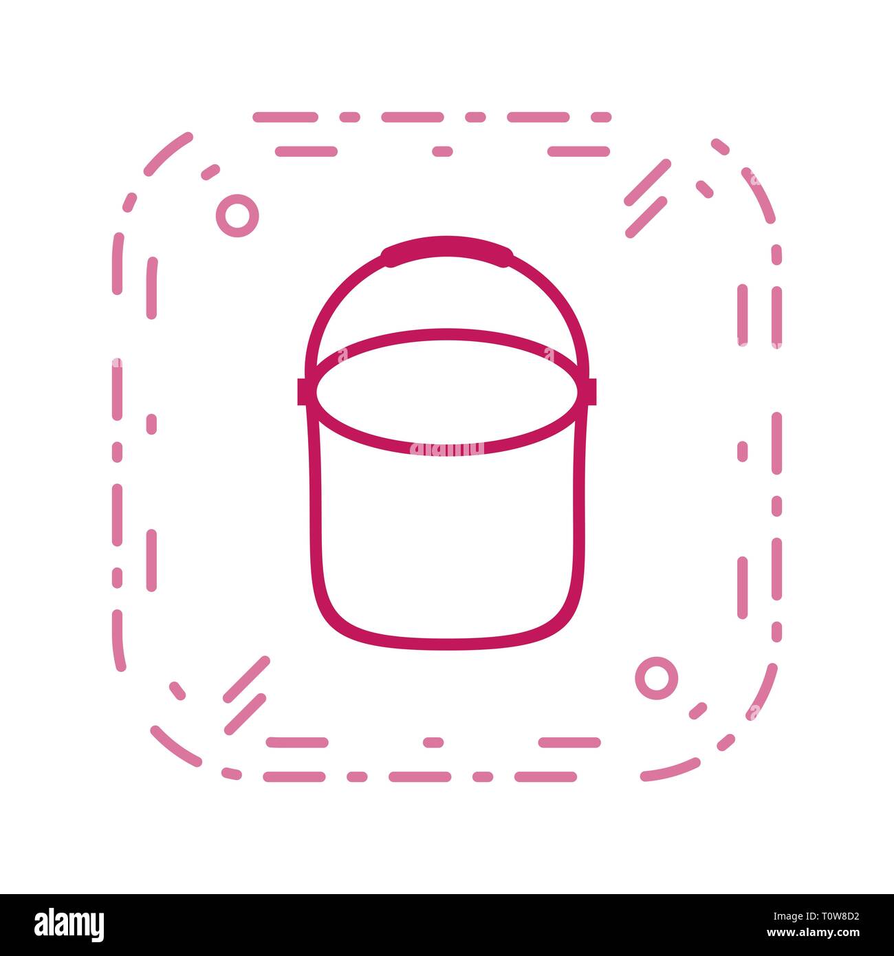 Illustration Pail Icon Stock Photo - Alamy