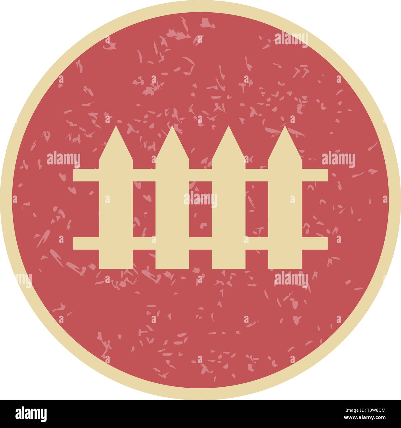 Illustration Fence Icon Stock Photo - Alamy