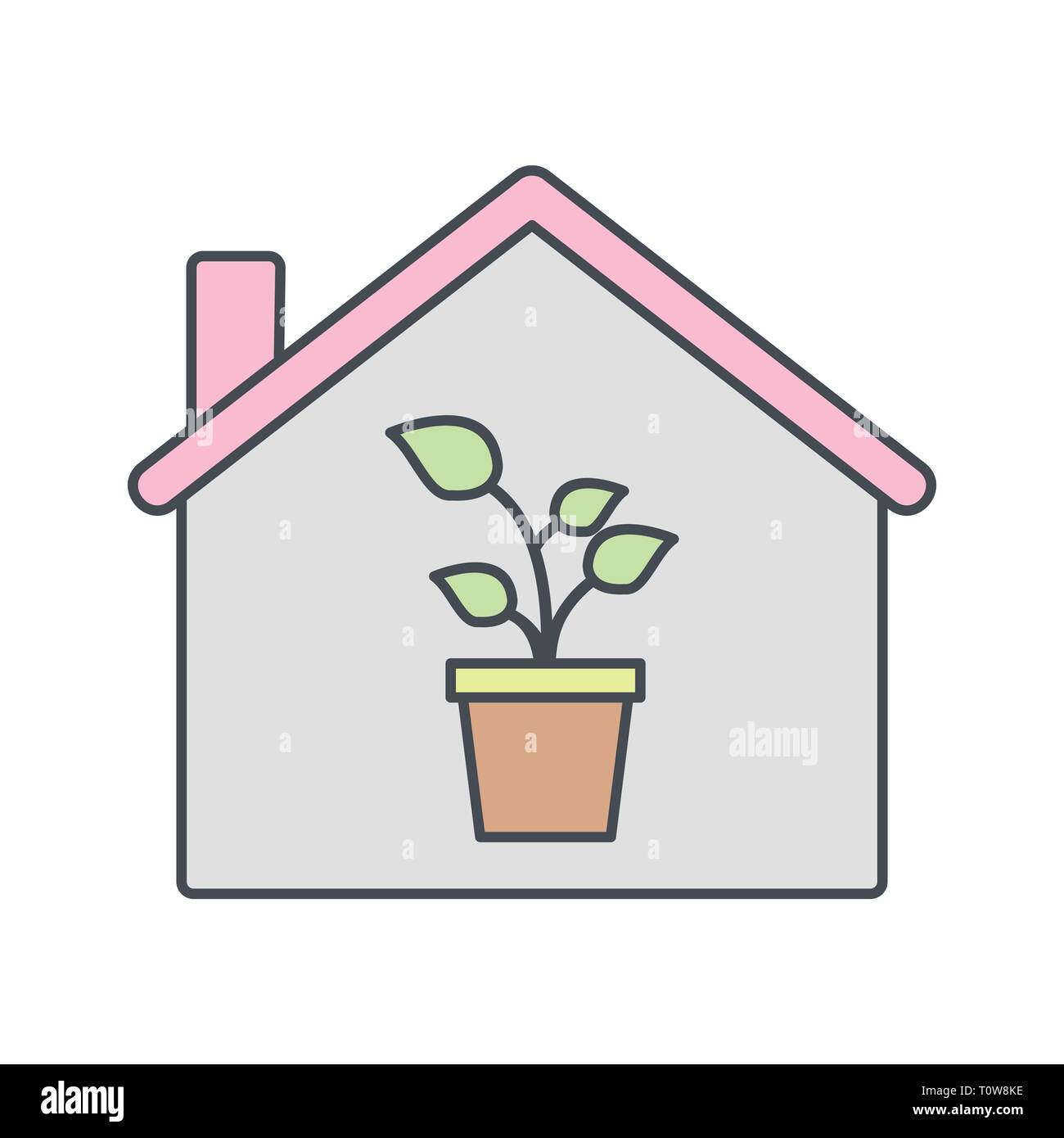 Illustration Plant House Icon Stock Photo Alamy