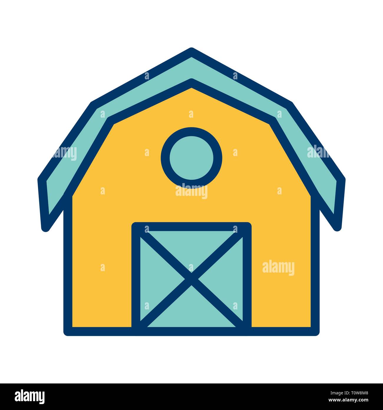Illustration Barn Icon Stock Photo - Alamy